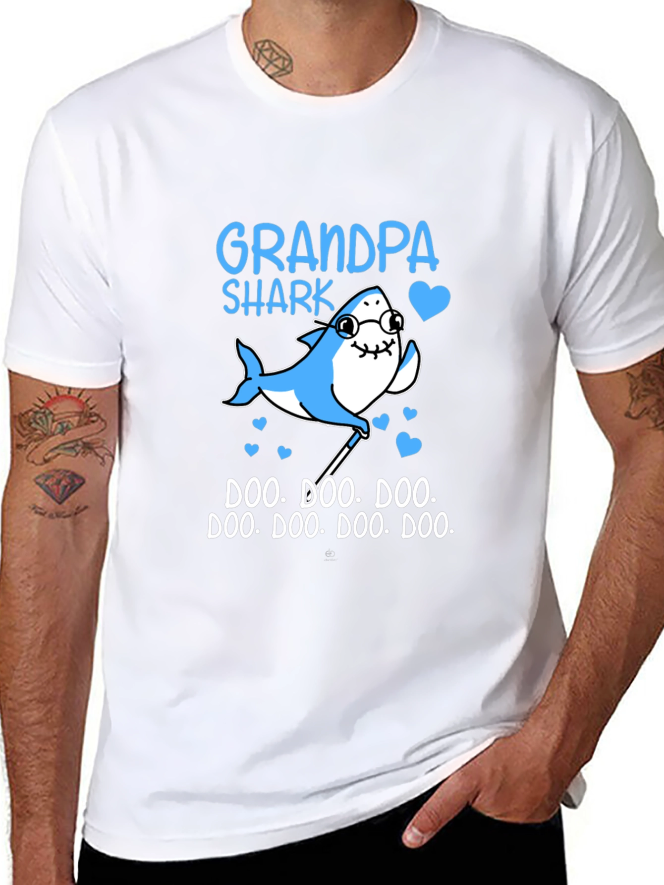 Grandpa Shark Graphic Tee - Doo Doo Doo Shirt