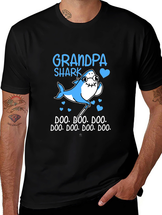 Grandpa Shark Graphic Tee - Doo Doo Doo Shirt
