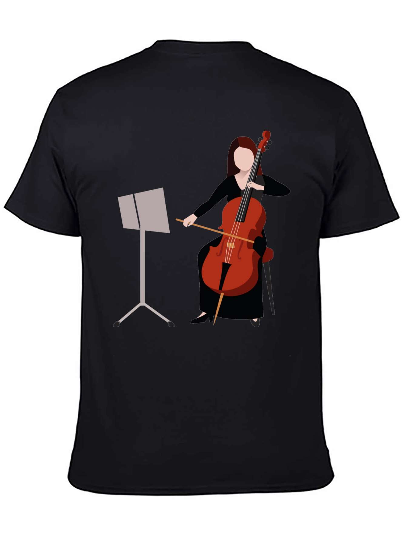Cello Player Graphic T-Shirt - Music Lovers Tee