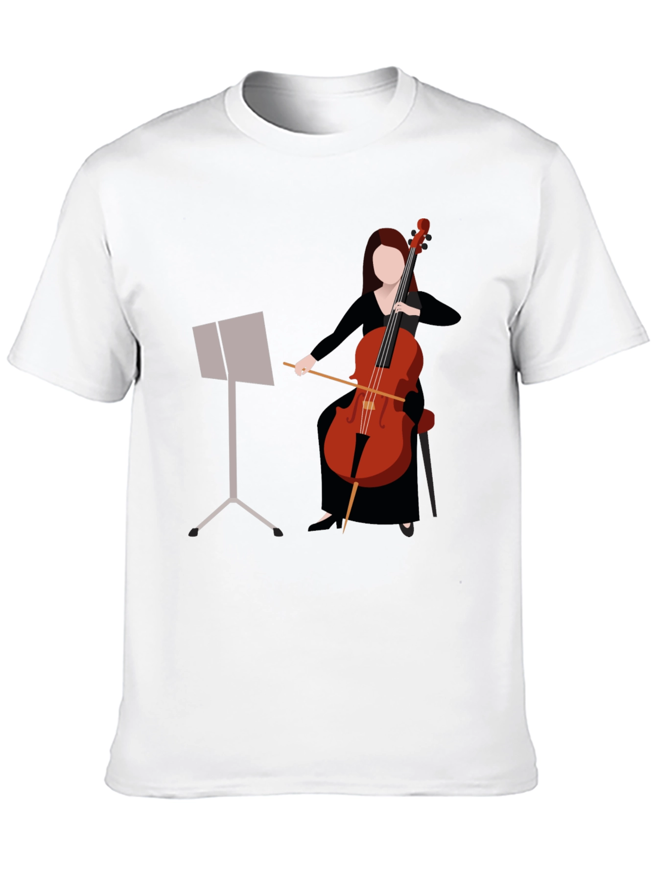 Cello Player Graphic T-Shirt - Music Lovers Tee