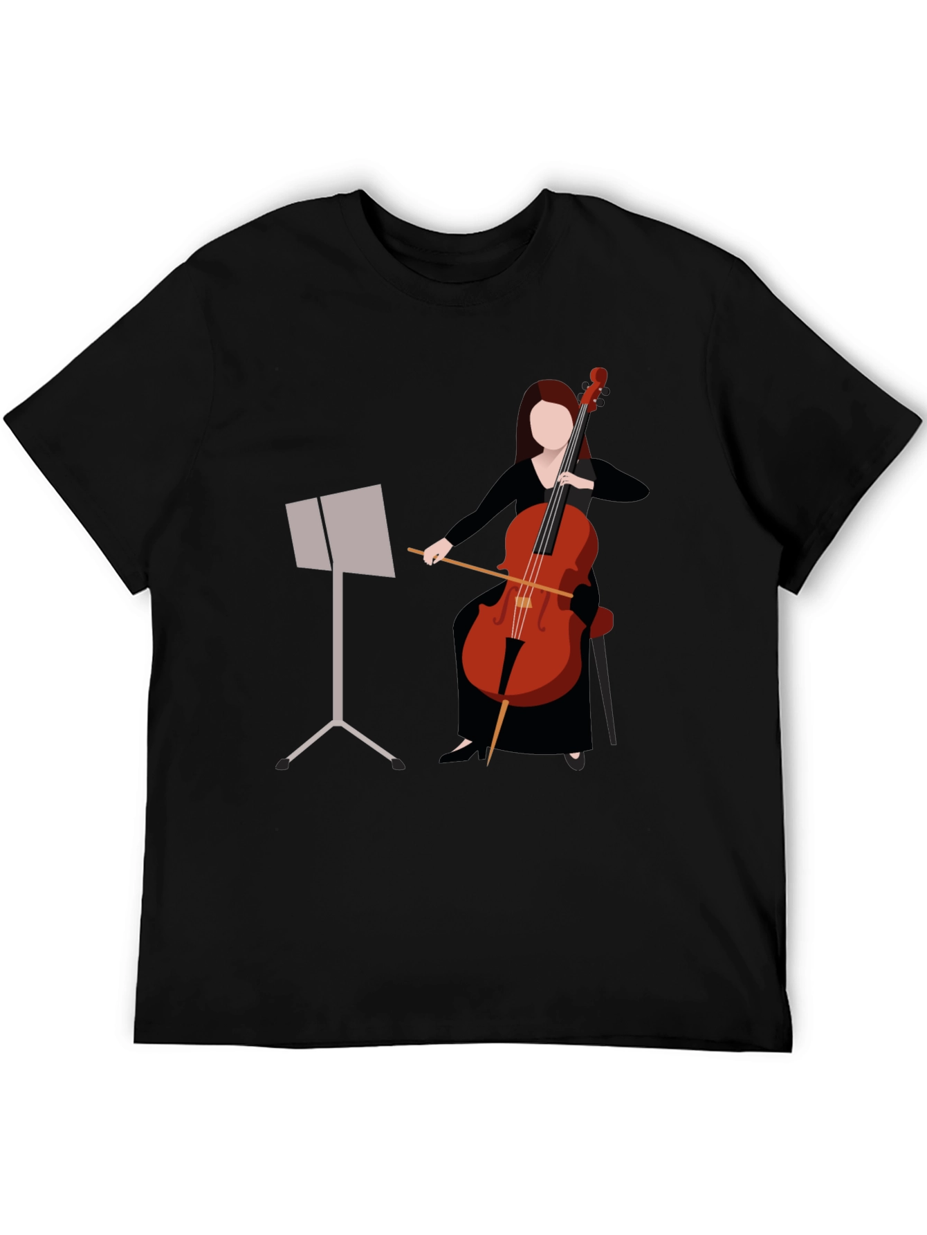 Cello Player Graphic T-Shirt - Music Lovers Tee