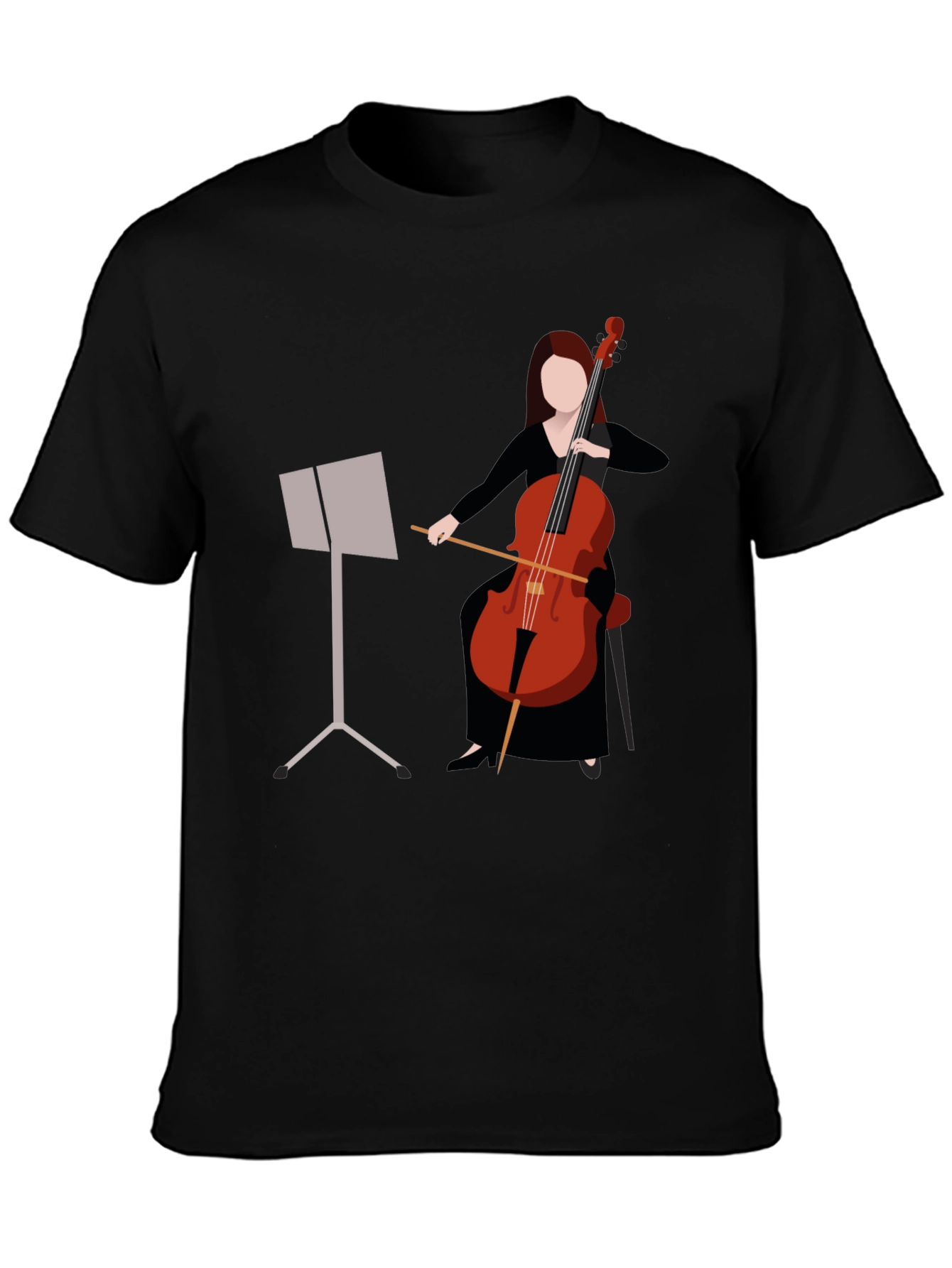 Cello Player Graphic T-Shirt - Music Lovers Tee