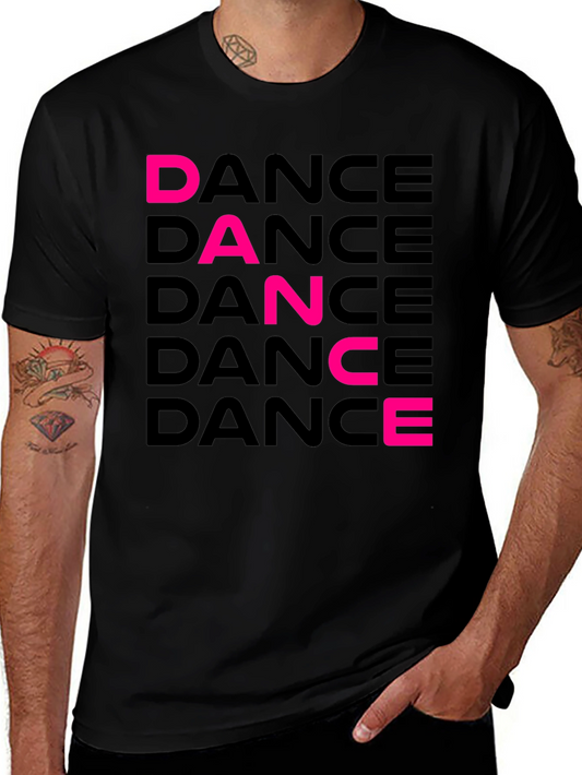 Dance T-Shirt: Black Cotton Graphic Tee for Dance Lovers
