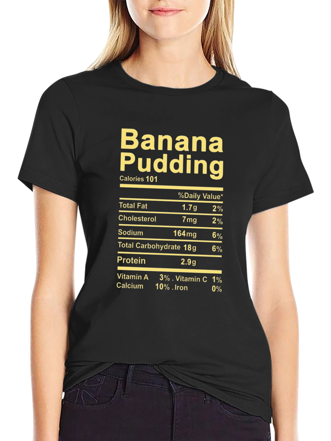 Banana Pudding Nutrition Facts Novelty T-Shirt