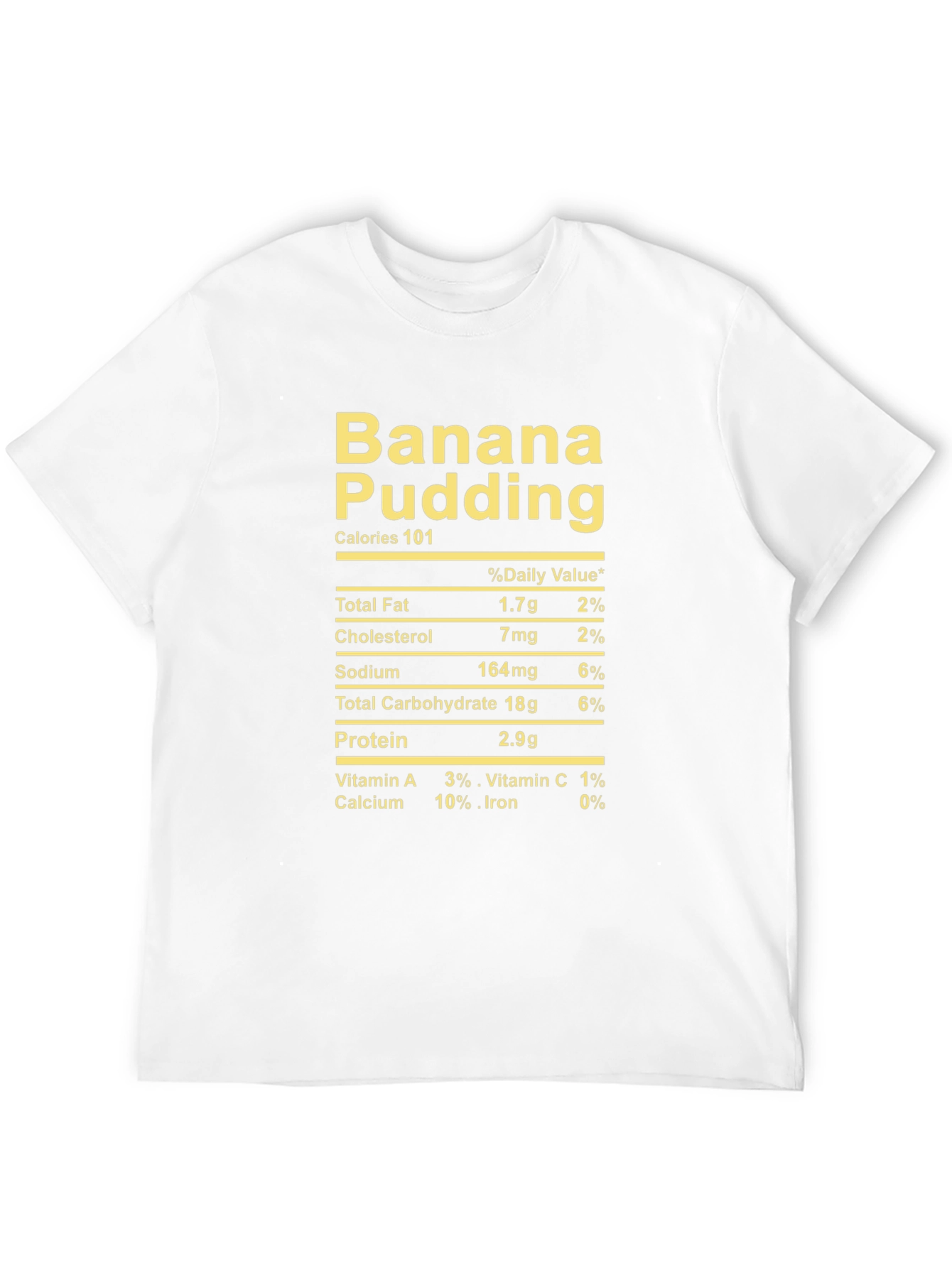 Banana Pudding Nutrition Facts Novelty T-Shirt