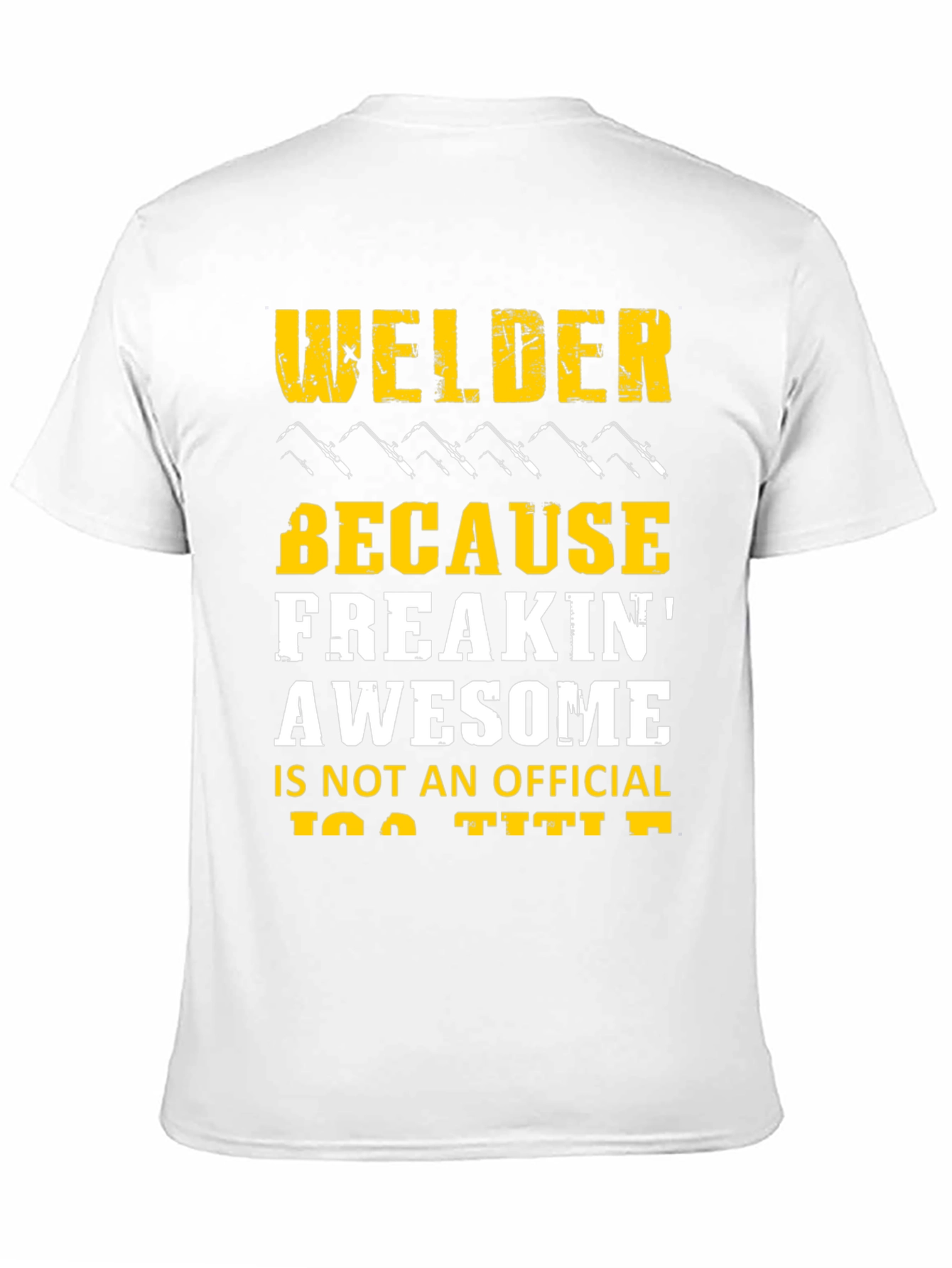 Welder Freakin Awesome Black Graphic T-Shirt