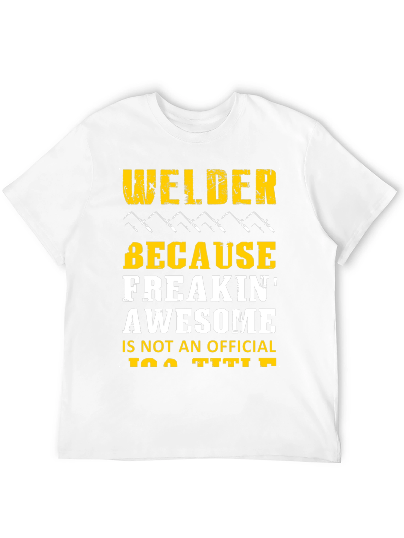 Welder Freakin Awesome Black Graphic T-Shirt