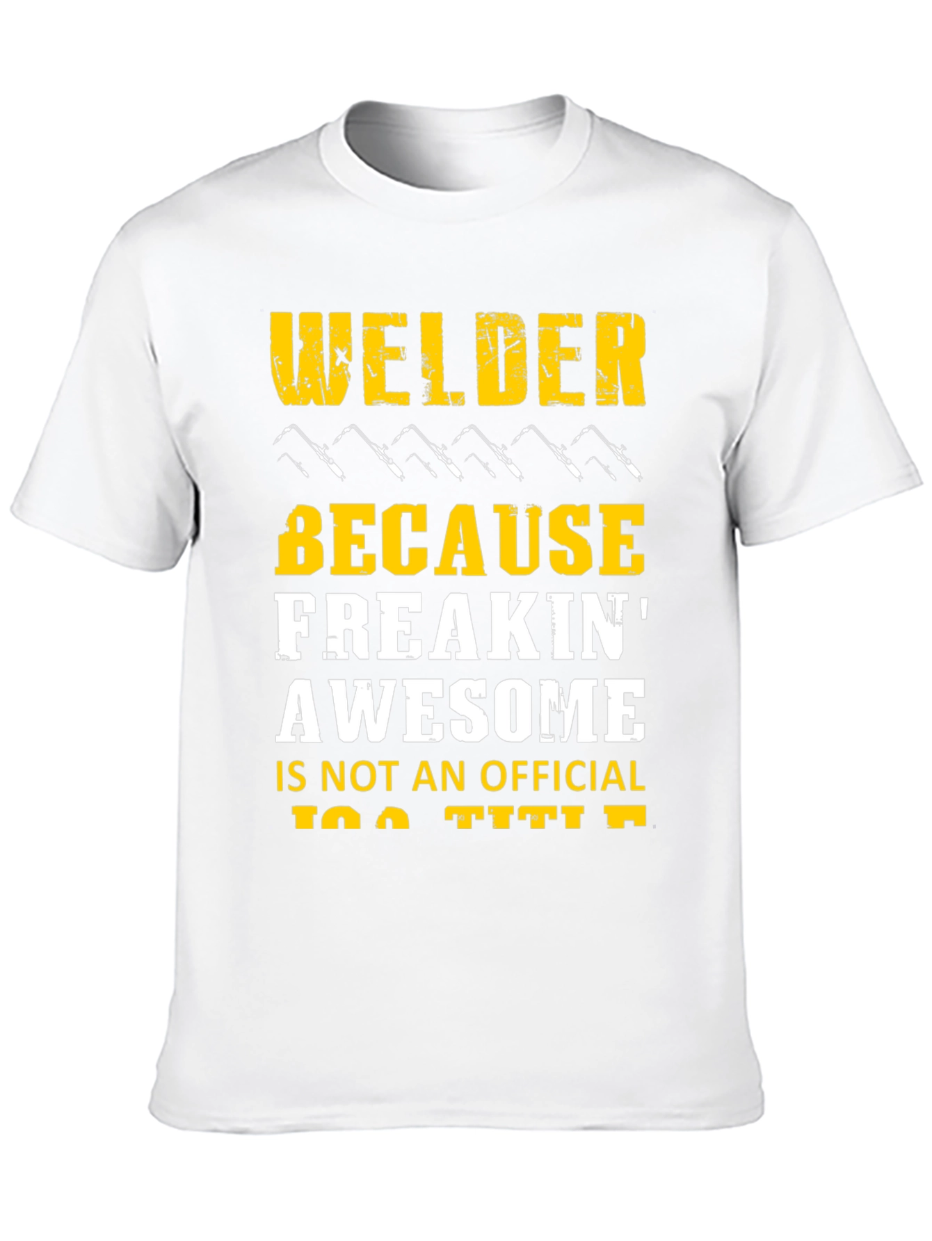 Welder Freakin Awesome Black Graphic T-Shirt