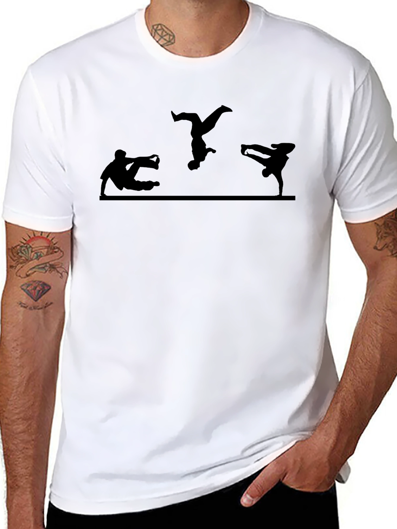 Parkour Silhouette Black T-Shirt