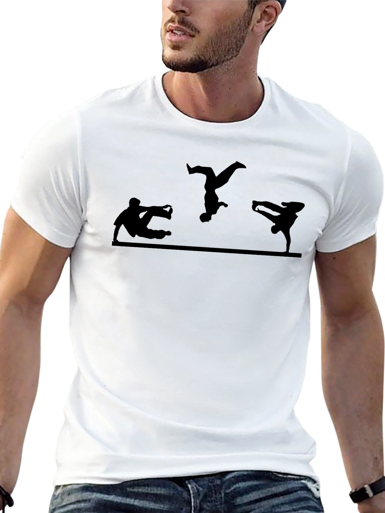 Parkour Silhouette Black T-Shirt