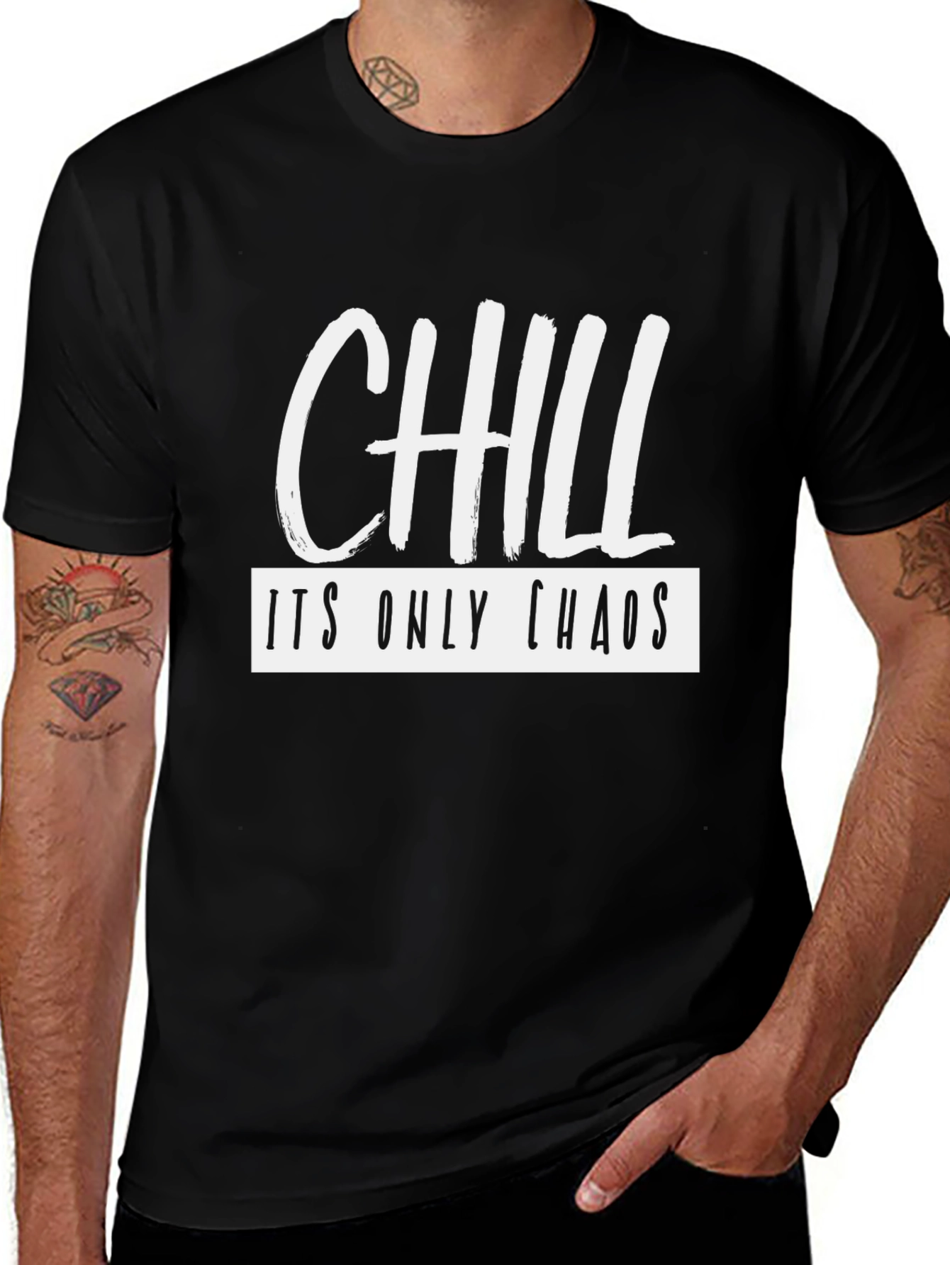 Chill Its Only Chaos T-Shirt - Black