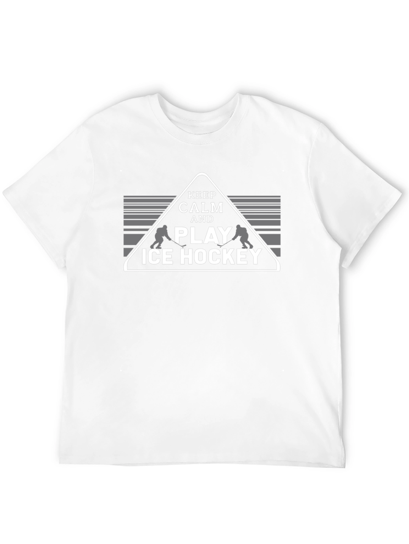 Keep Calm and Play Ice Hockey Graphic T-Shirt