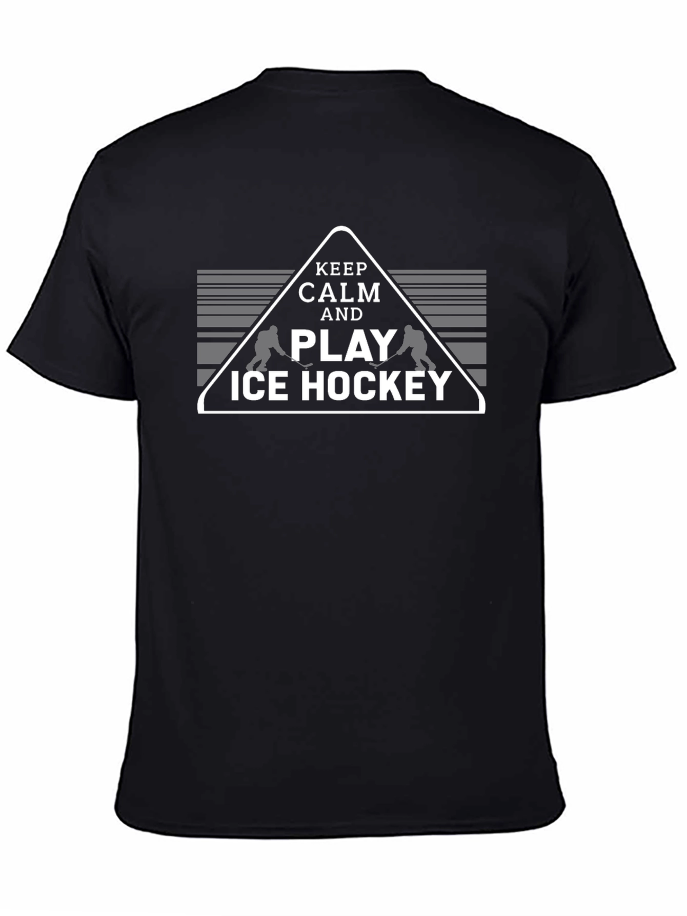 Keep Calm and Play Ice Hockey Graphic T-Shirt
