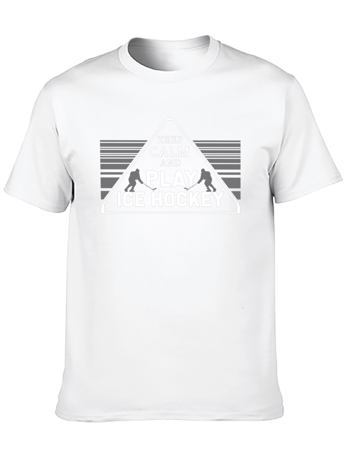 Keep Calm and Play Ice Hockey Graphic T-Shirt
