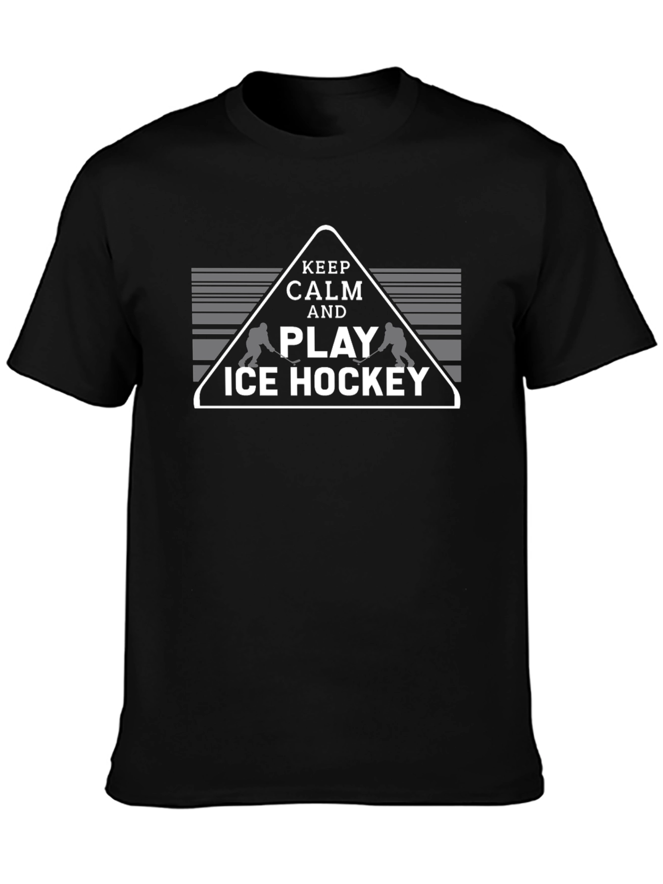 Keep Calm and Play Ice Hockey Graphic T-Shirt