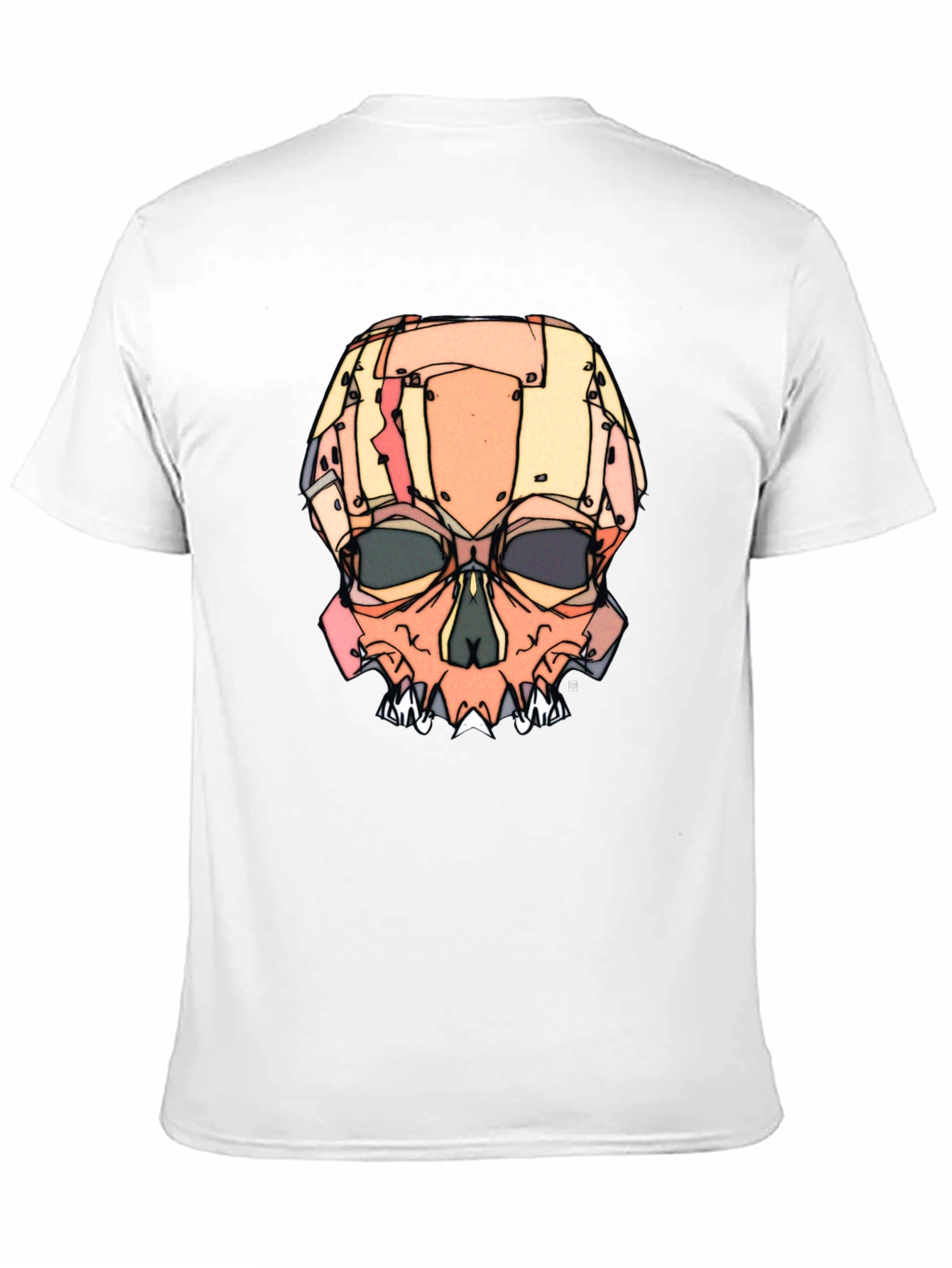 Abstract Skull Graphic T-Shirt