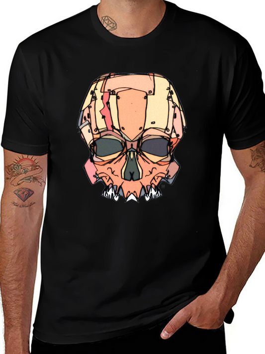 Abstract Skull Graphic T-Shirt