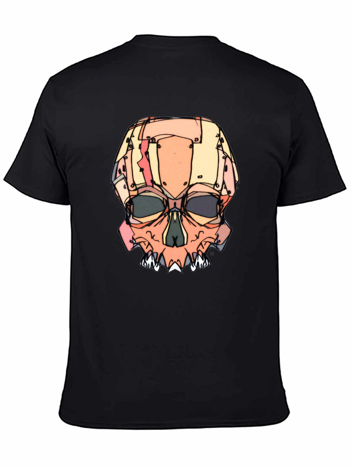 Abstract Skull Graphic T-Shirt