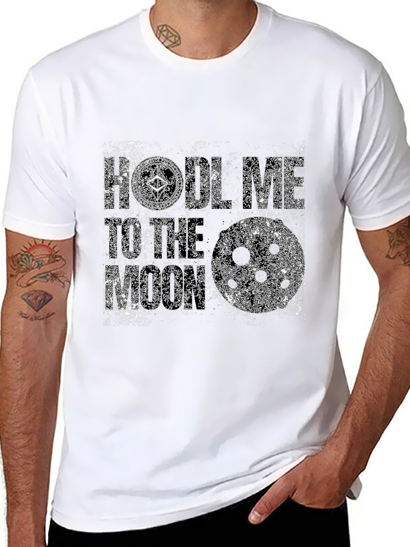 HODL Me to the Moon Black T-Shirt