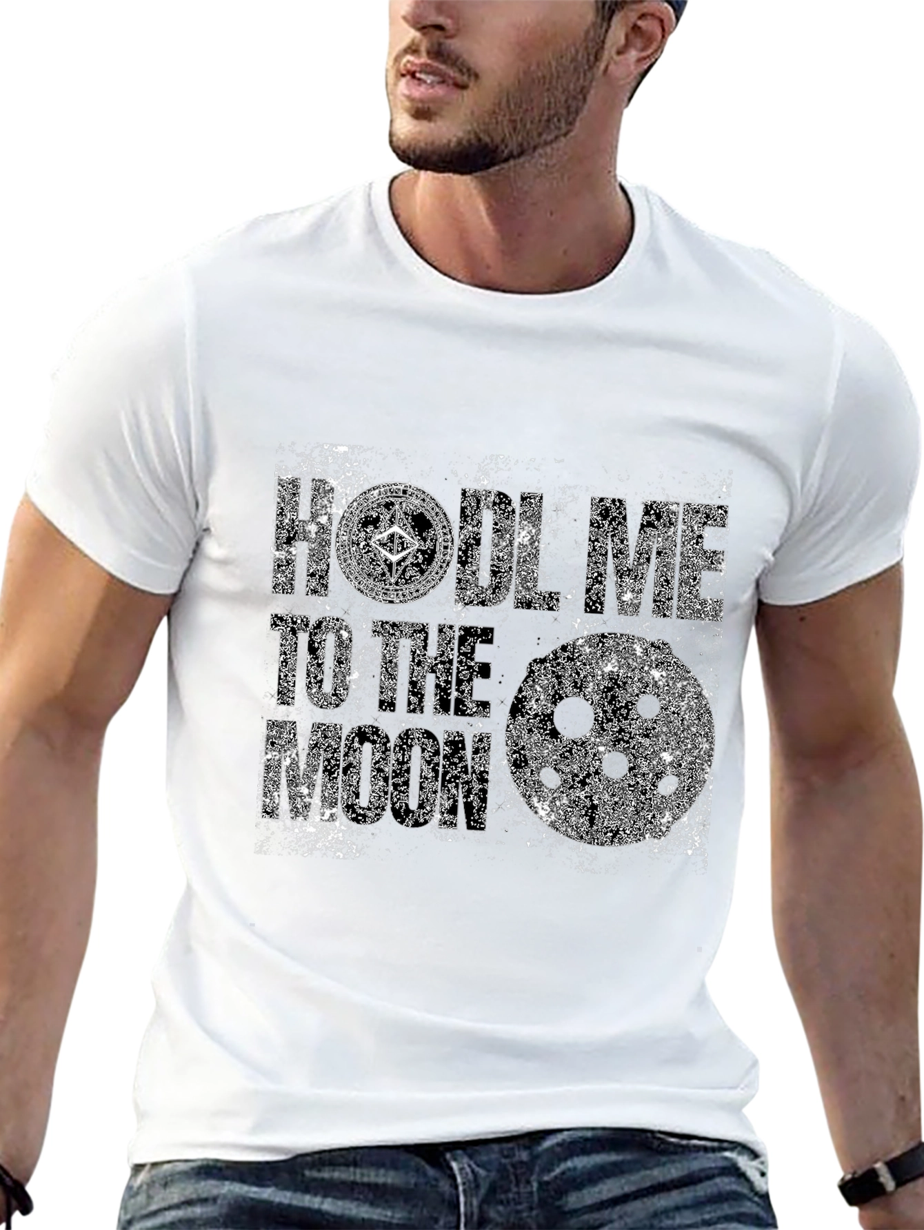 HODL Me to the Moon Black T-Shirt