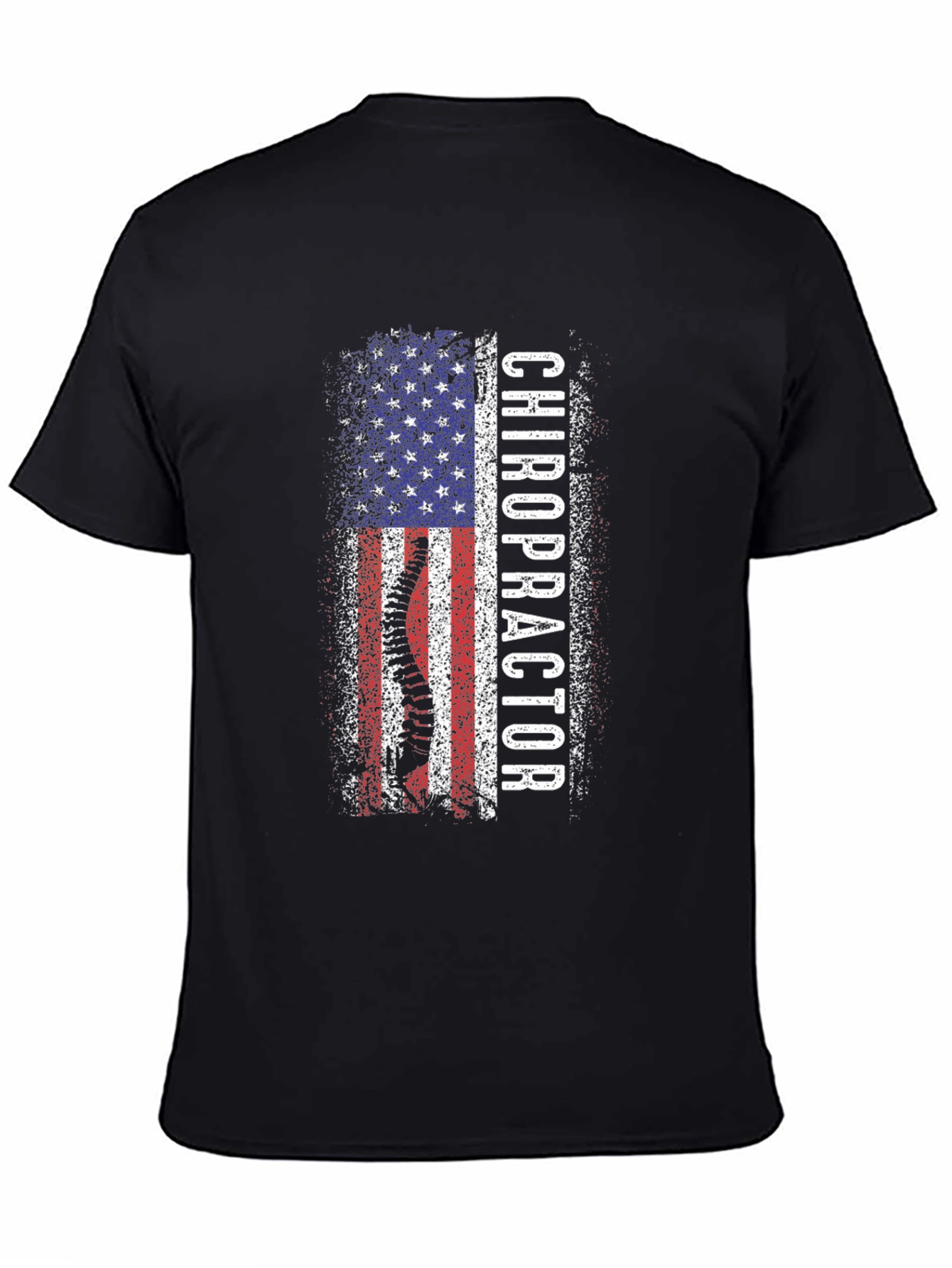 Chiropractor American Flag Graphic Tee