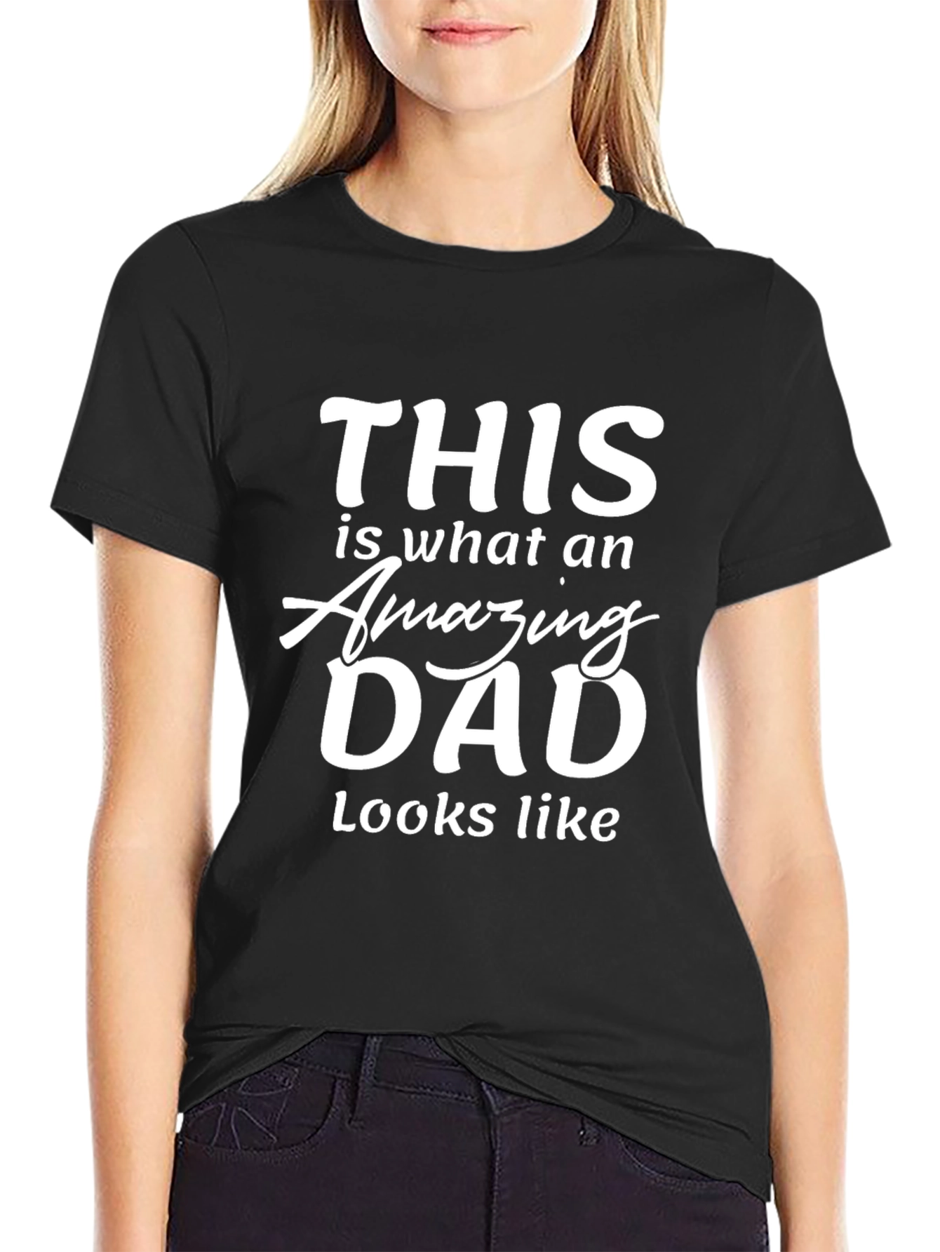 Amazing Dad Graphic Tee - Black