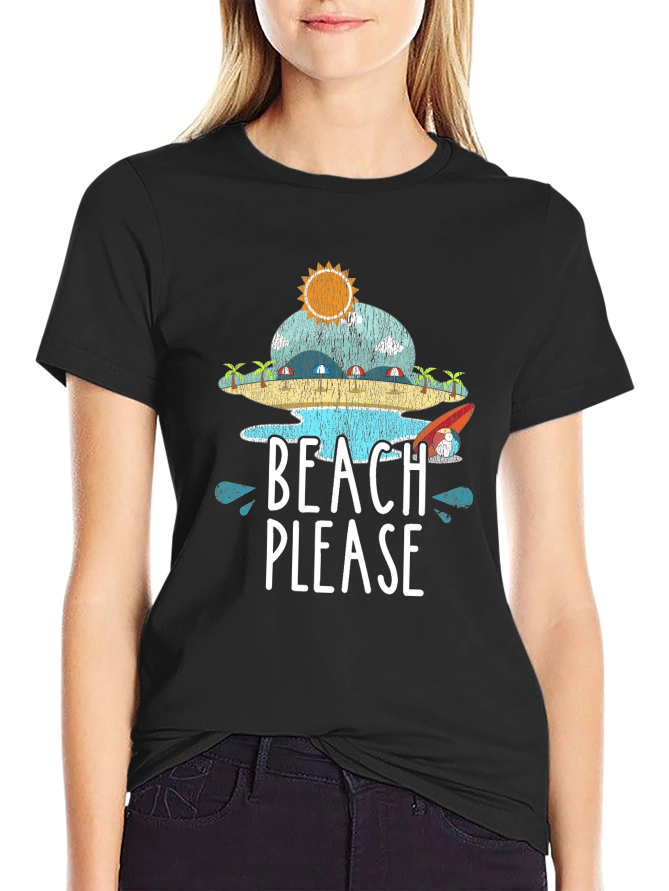 Beach Please T-Shirt - Summer Vacation Tee