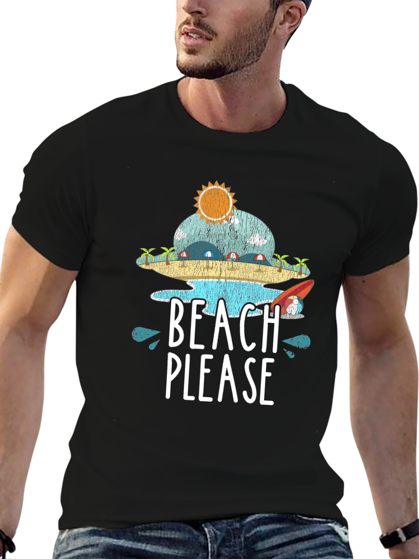Beach Please T-Shirt - Summer Vacation Tee