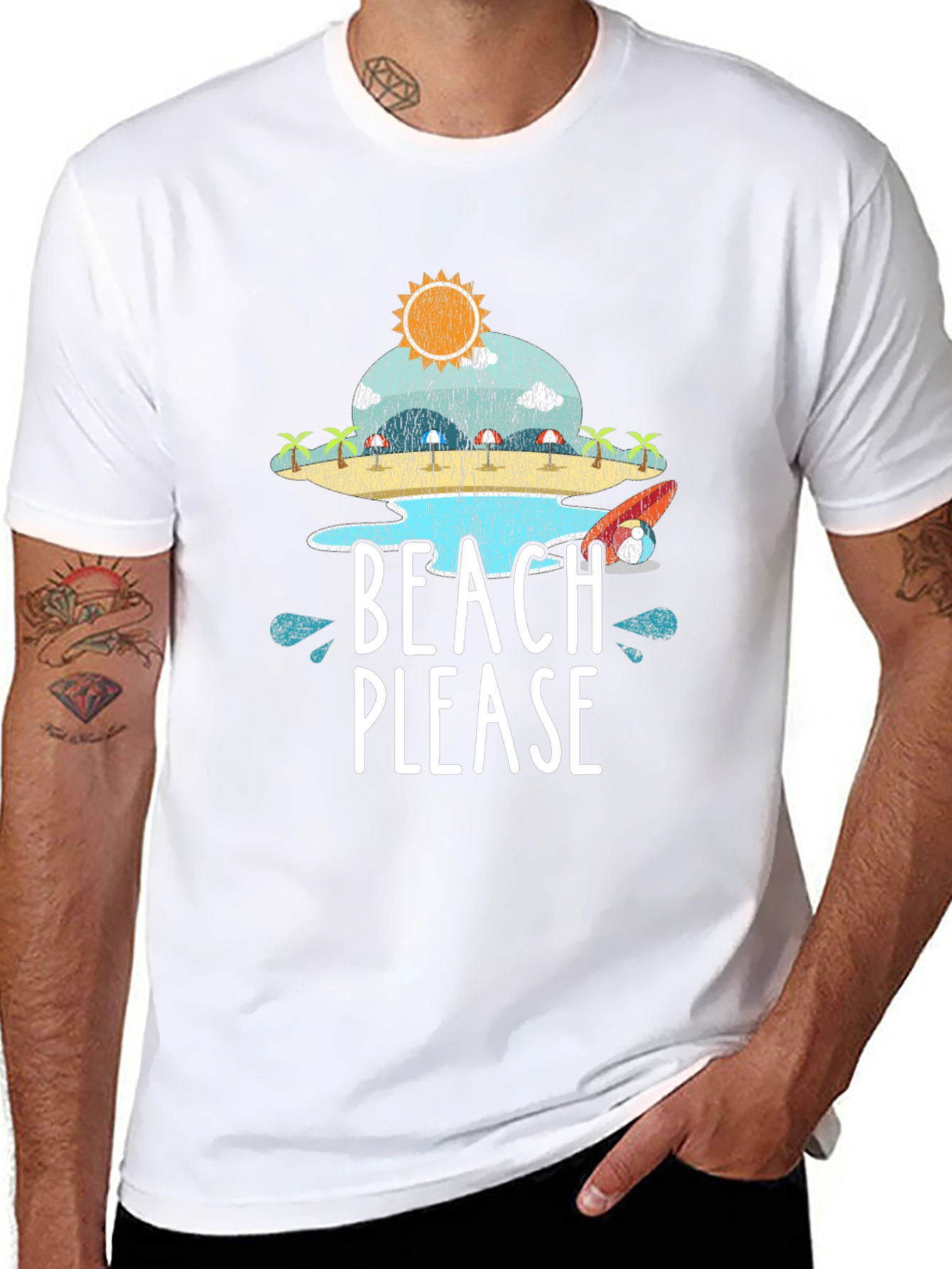 Beach Please T-Shirt - Summer Vacation Tee
