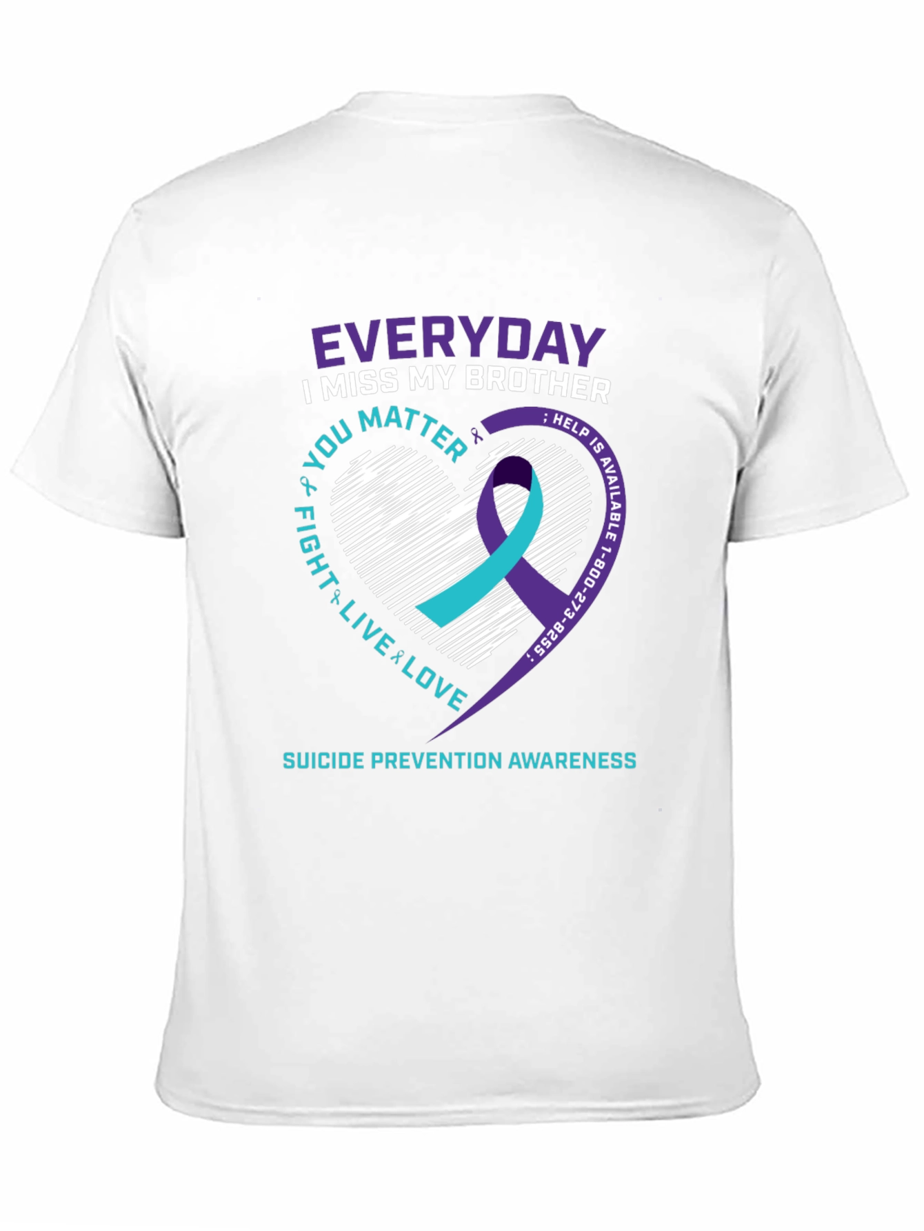 Everyday I Miss My Brother T-Shirt Suicide Prevention Awareness