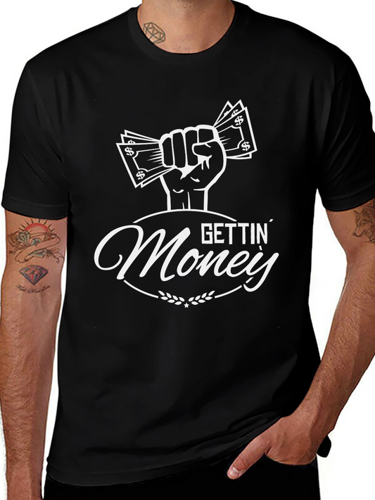 Gettin Money Graphic Print T-Shirt