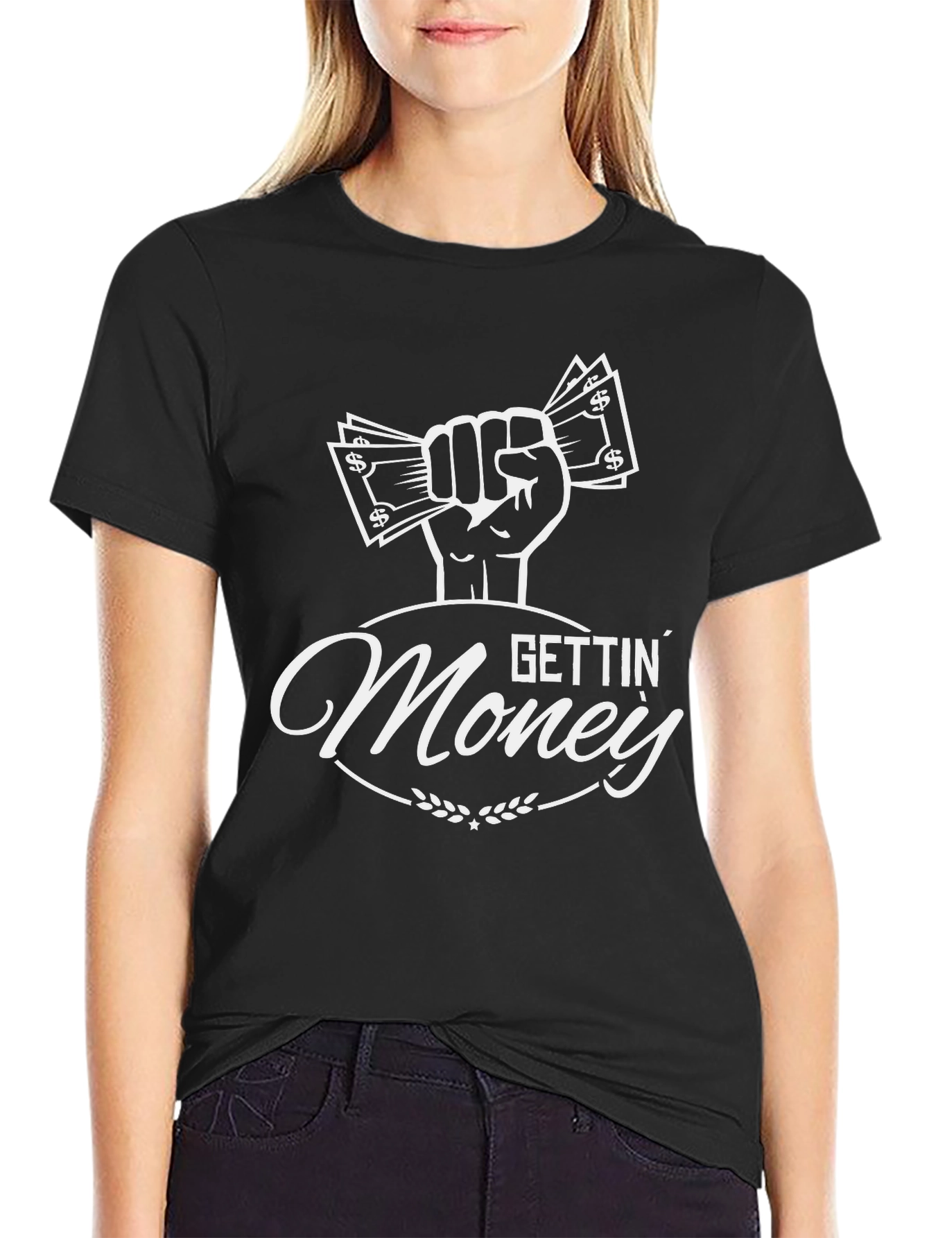 Gettin Money Graphic Print T-Shirt