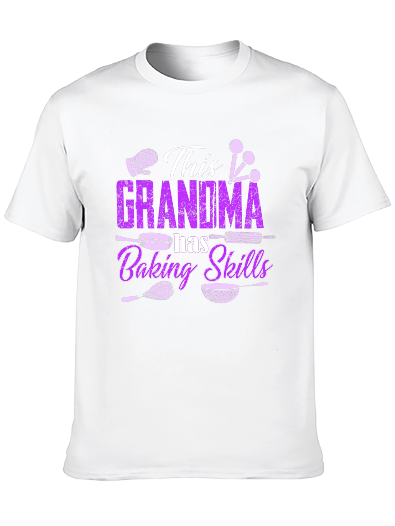 Grandma Baking Skills T-Shirt - Black Cotton