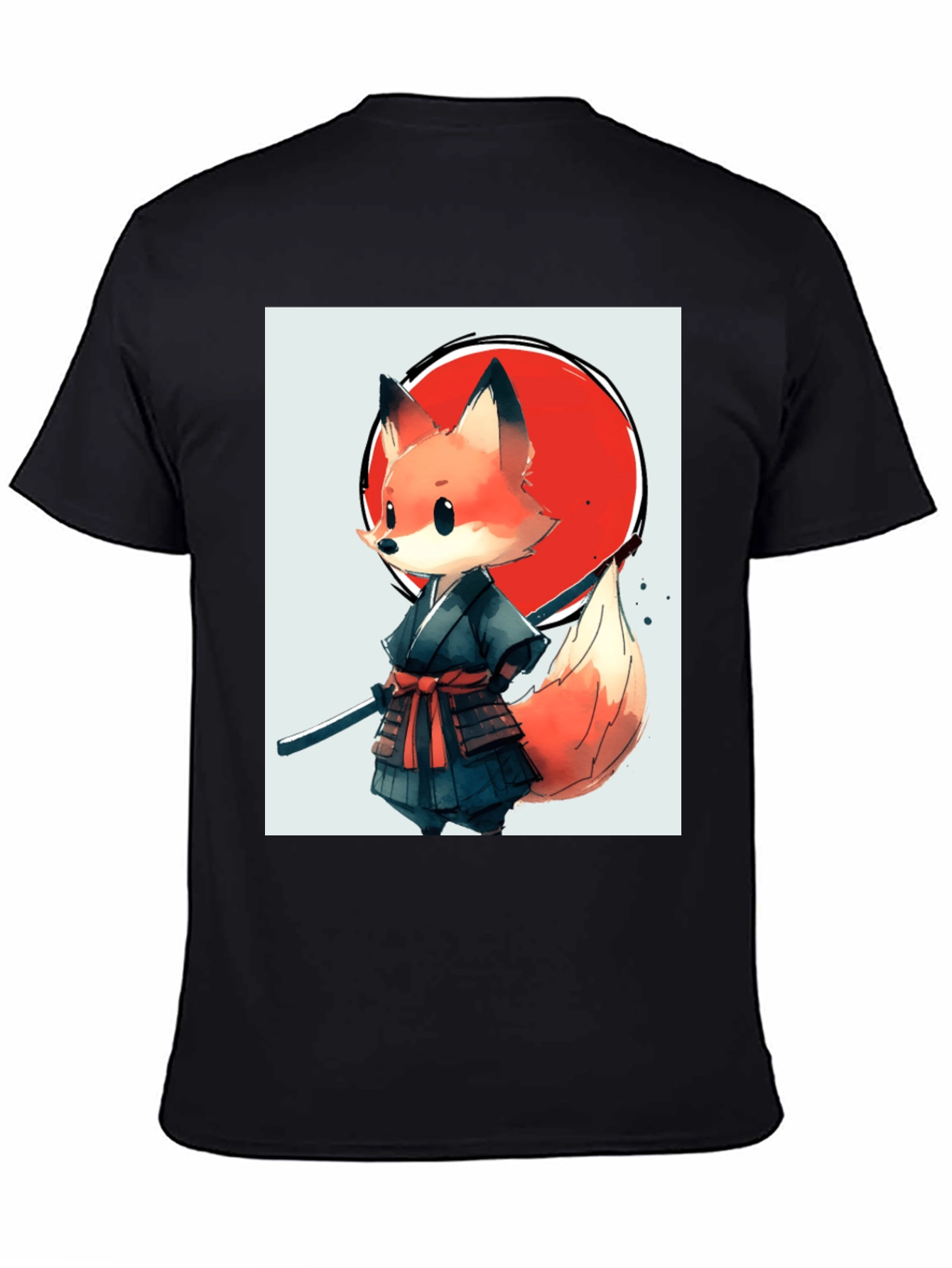 Fox Samurai Graphic Tee - Unique Anime Style