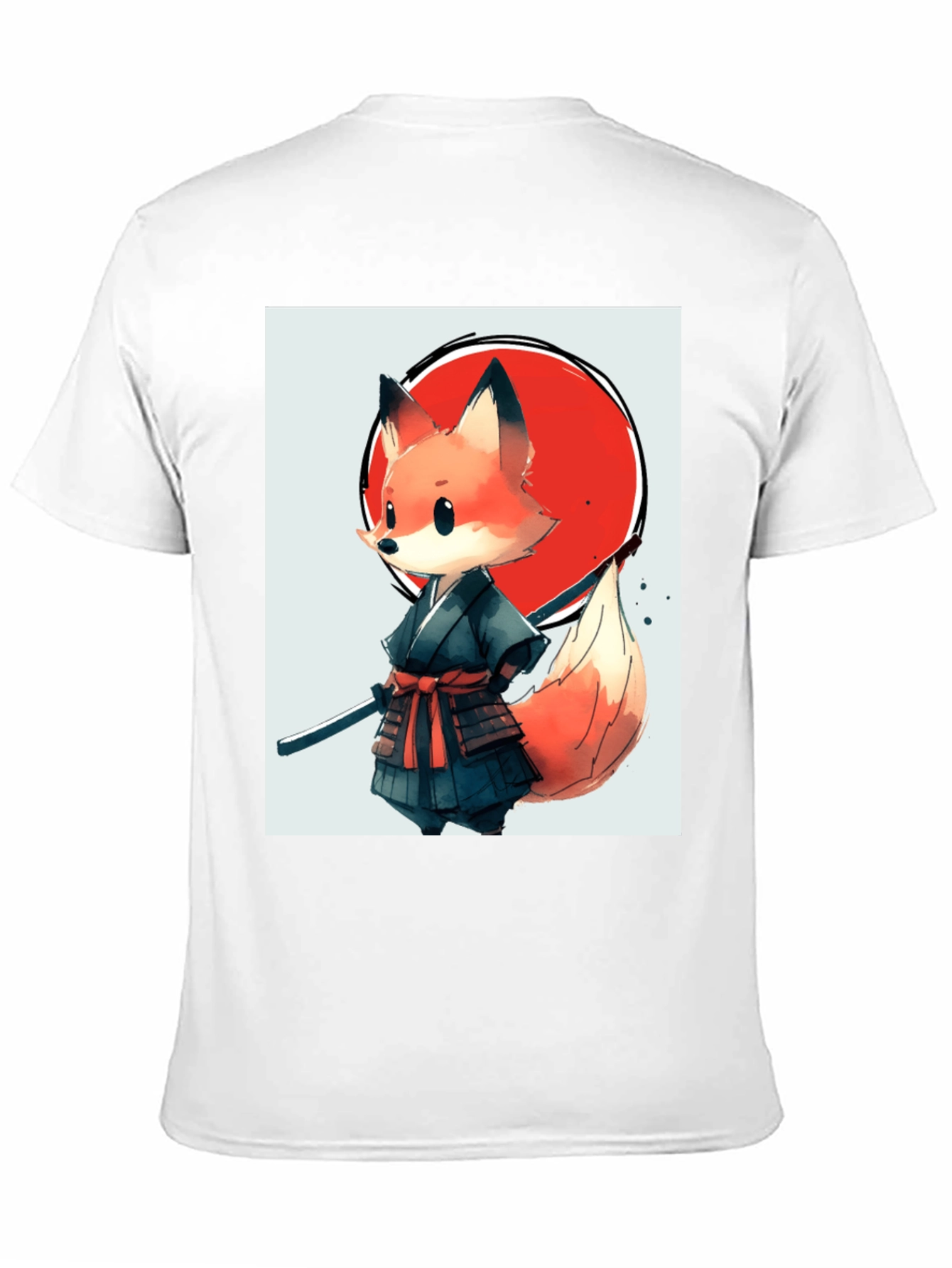 Fox Samurai Graphic Tee - Unique Anime Style