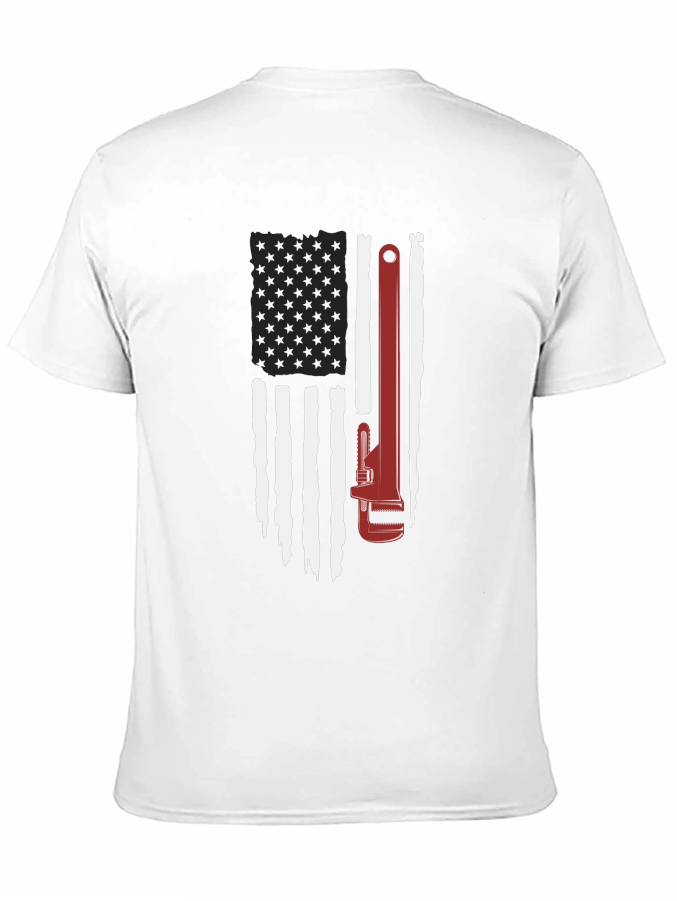 American Flag Wrench Graphic T-Shirt