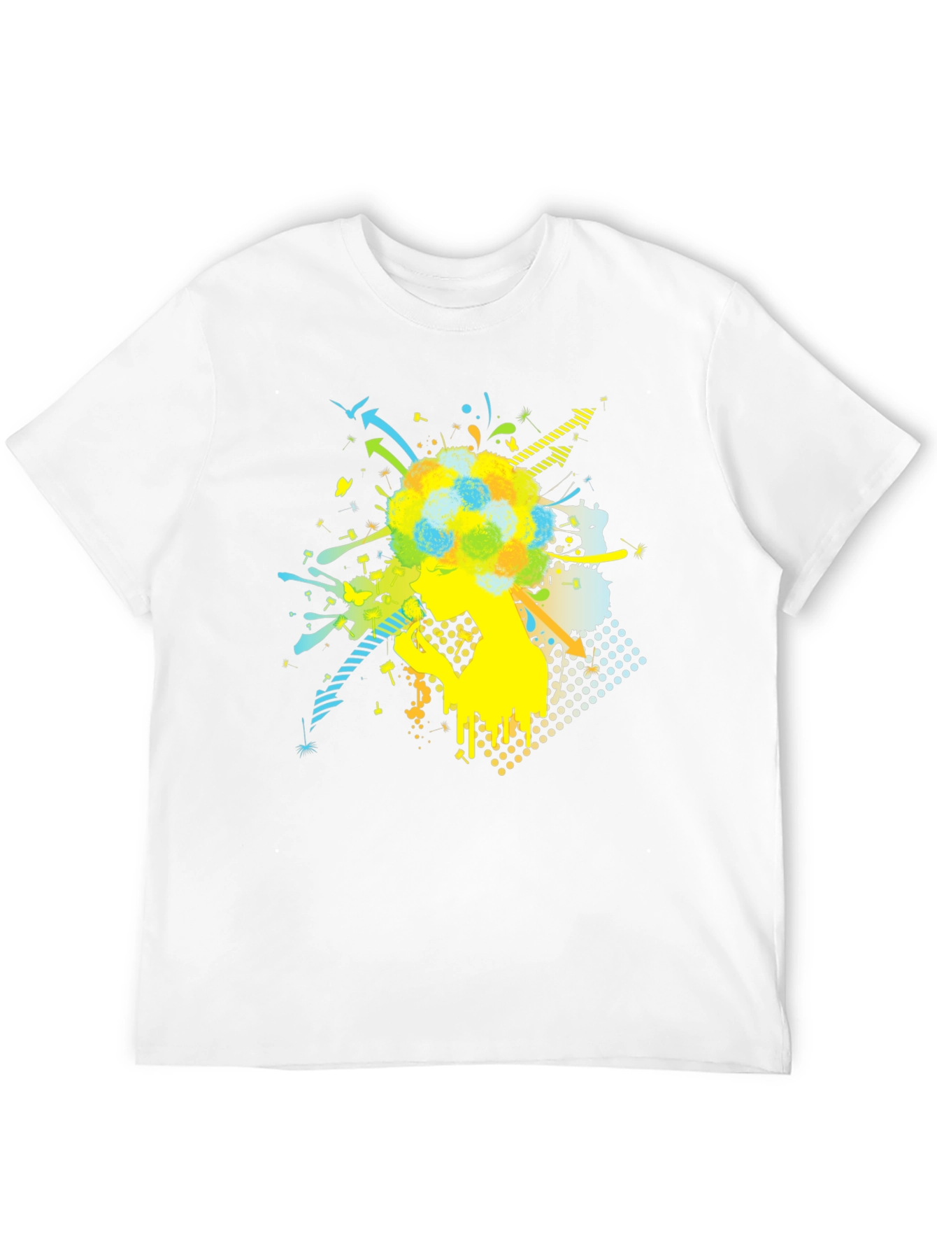 Mens Graphic Tee - Abstract Design Black T-Shirt