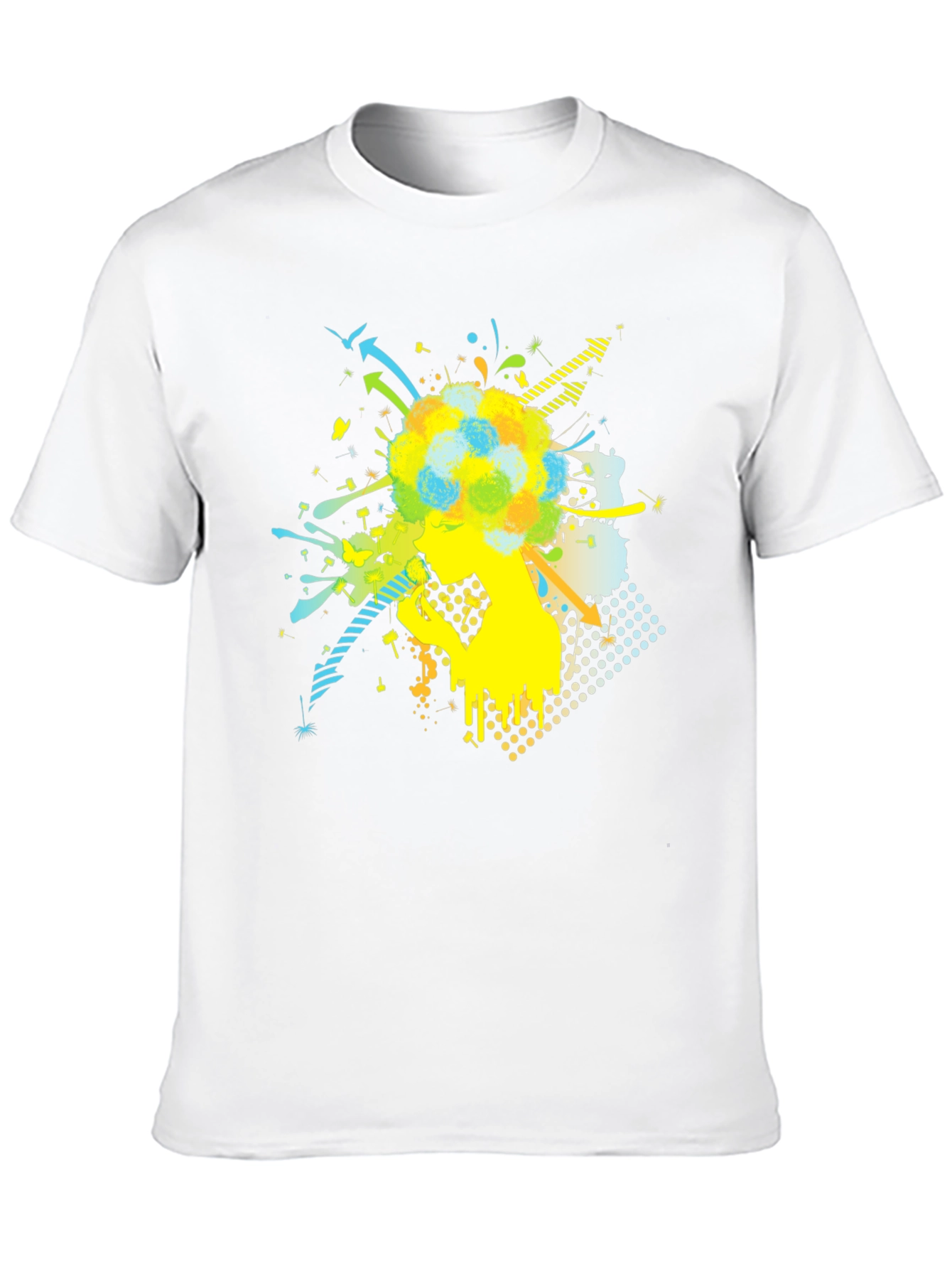 Mens Graphic Tee - Abstract Design Black T-Shirt