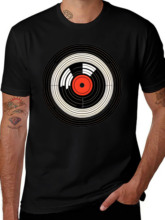 Retro Vinyl Record Target Graphic Tee
