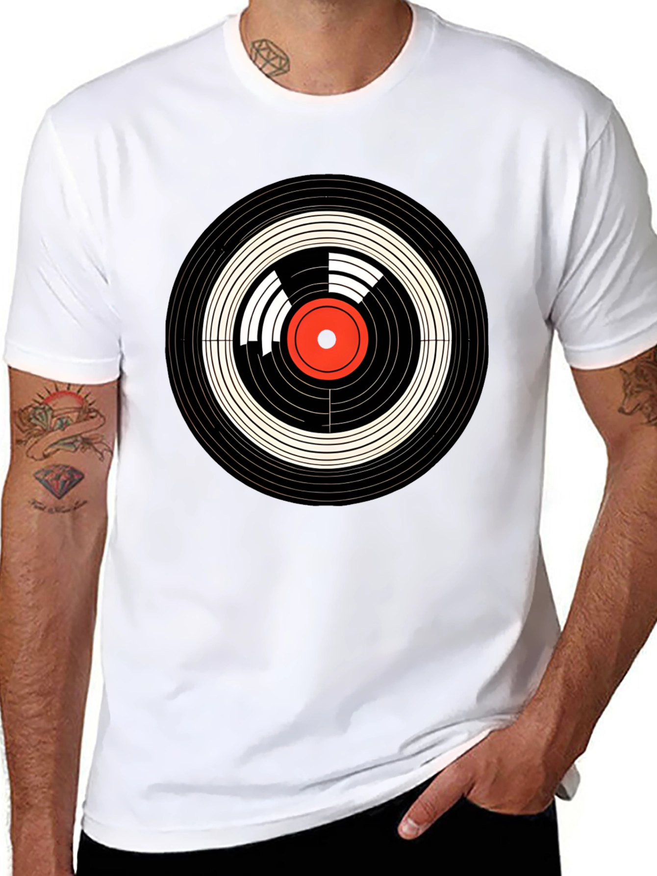 Retro Vinyl Record Target Graphic Tee
