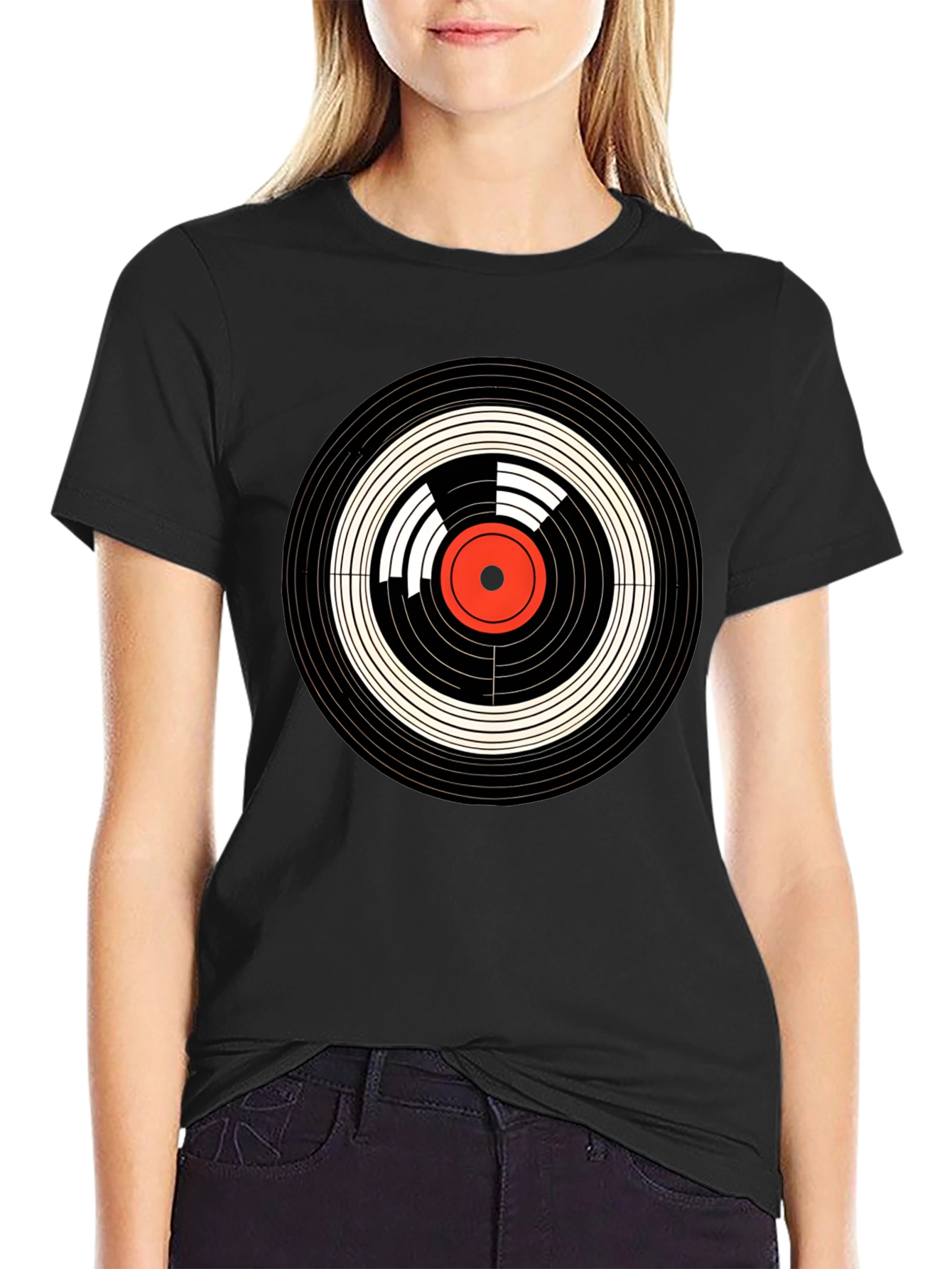 Retro Vinyl Record Target Graphic Tee