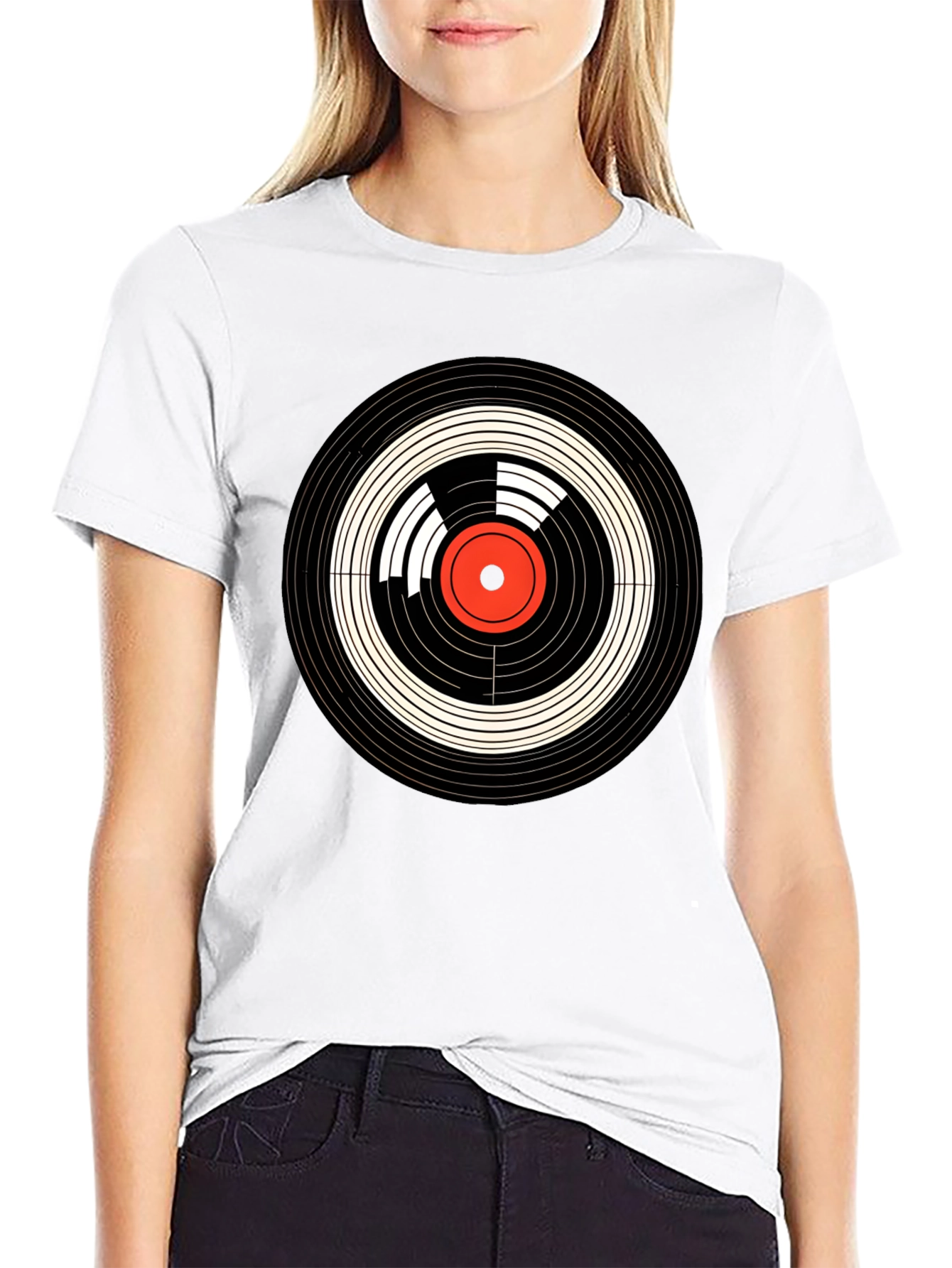 Retro Vinyl Record Target Graphic Tee