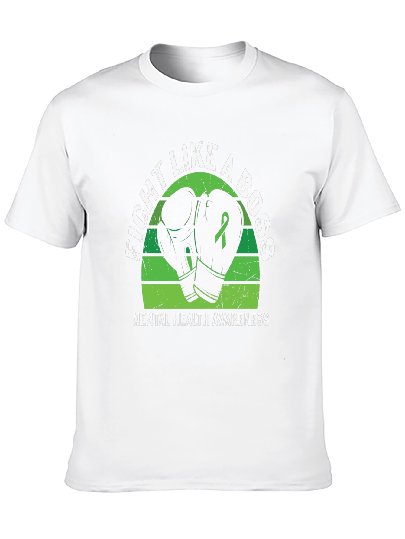 Fight Like A Boss Mental Health Awareness T-Shirt