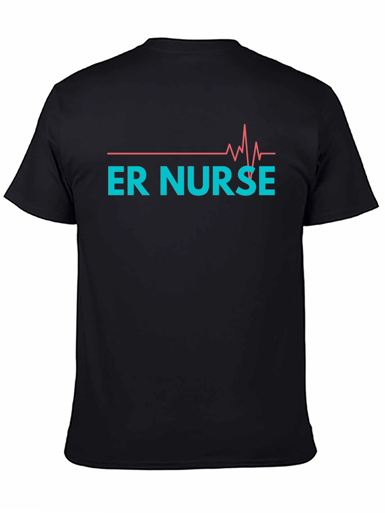 ER Nurse Graphic T-Shirt - Heartbeat Design