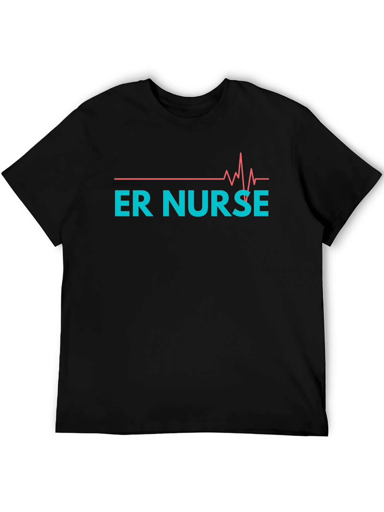 ER Nurse Graphic T-Shirt - Heartbeat Design