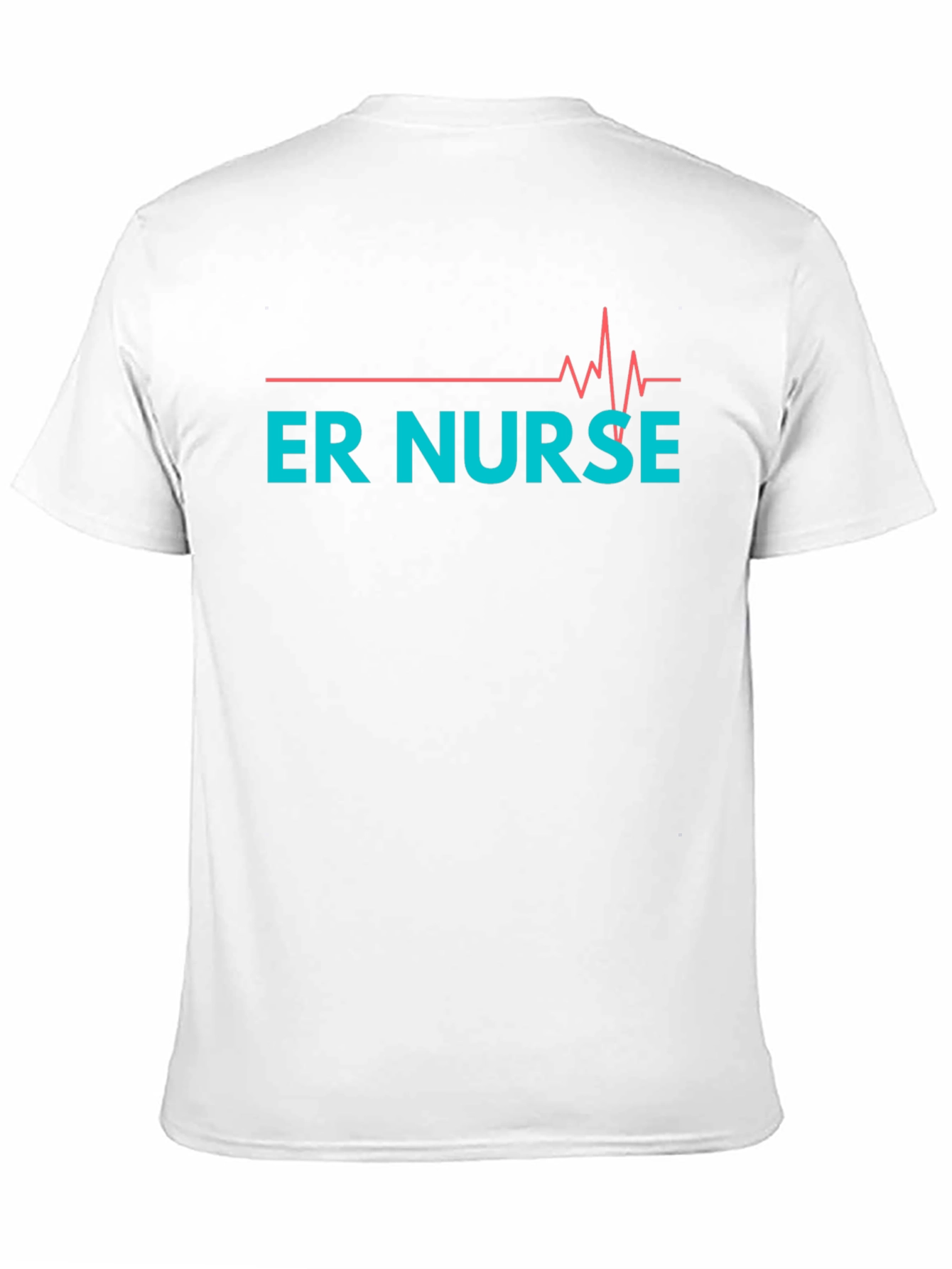 ER Nurse Graphic T-Shirt - Heartbeat Design
