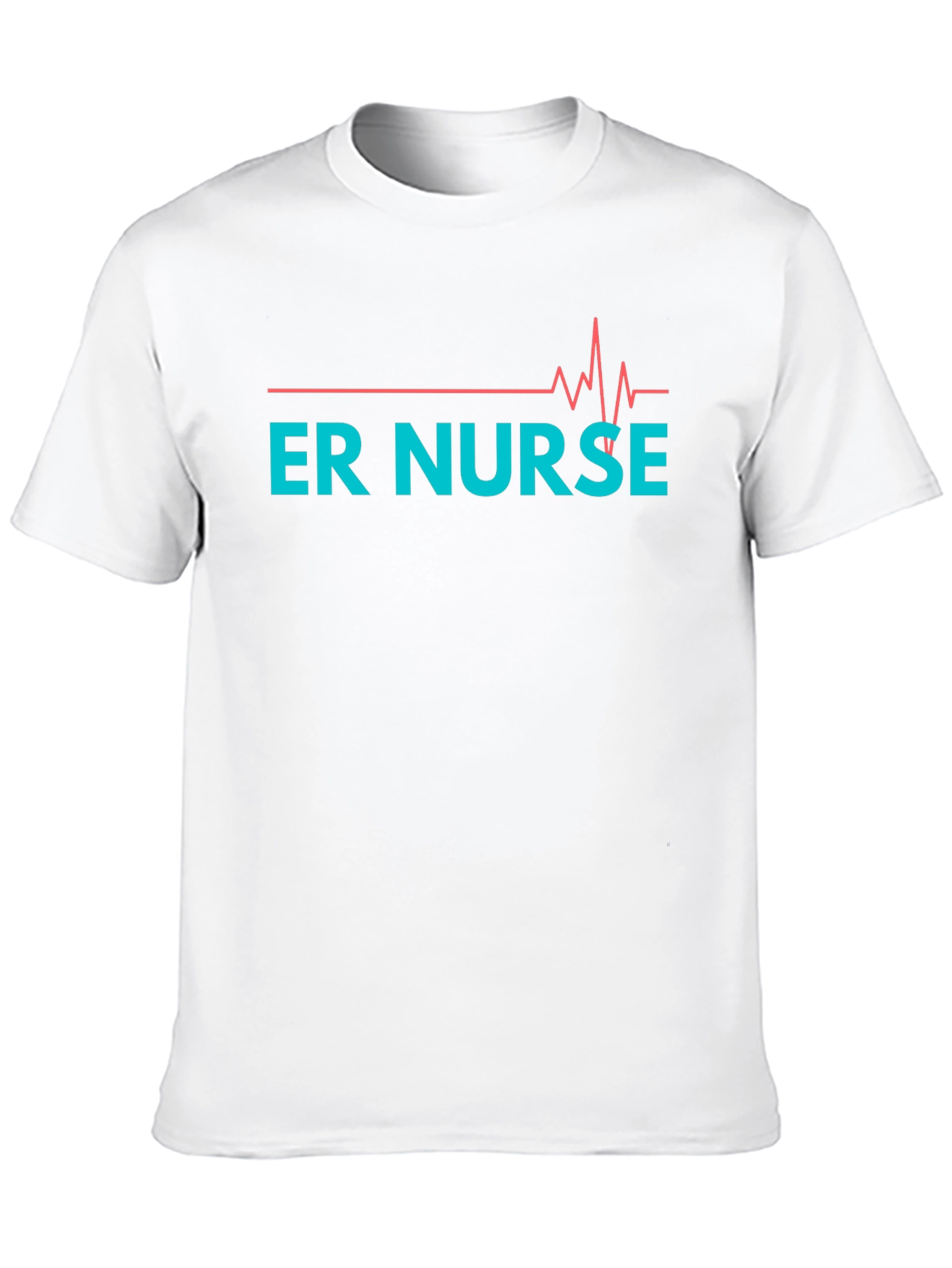 ER Nurse Graphic T-Shirt - Heartbeat Design