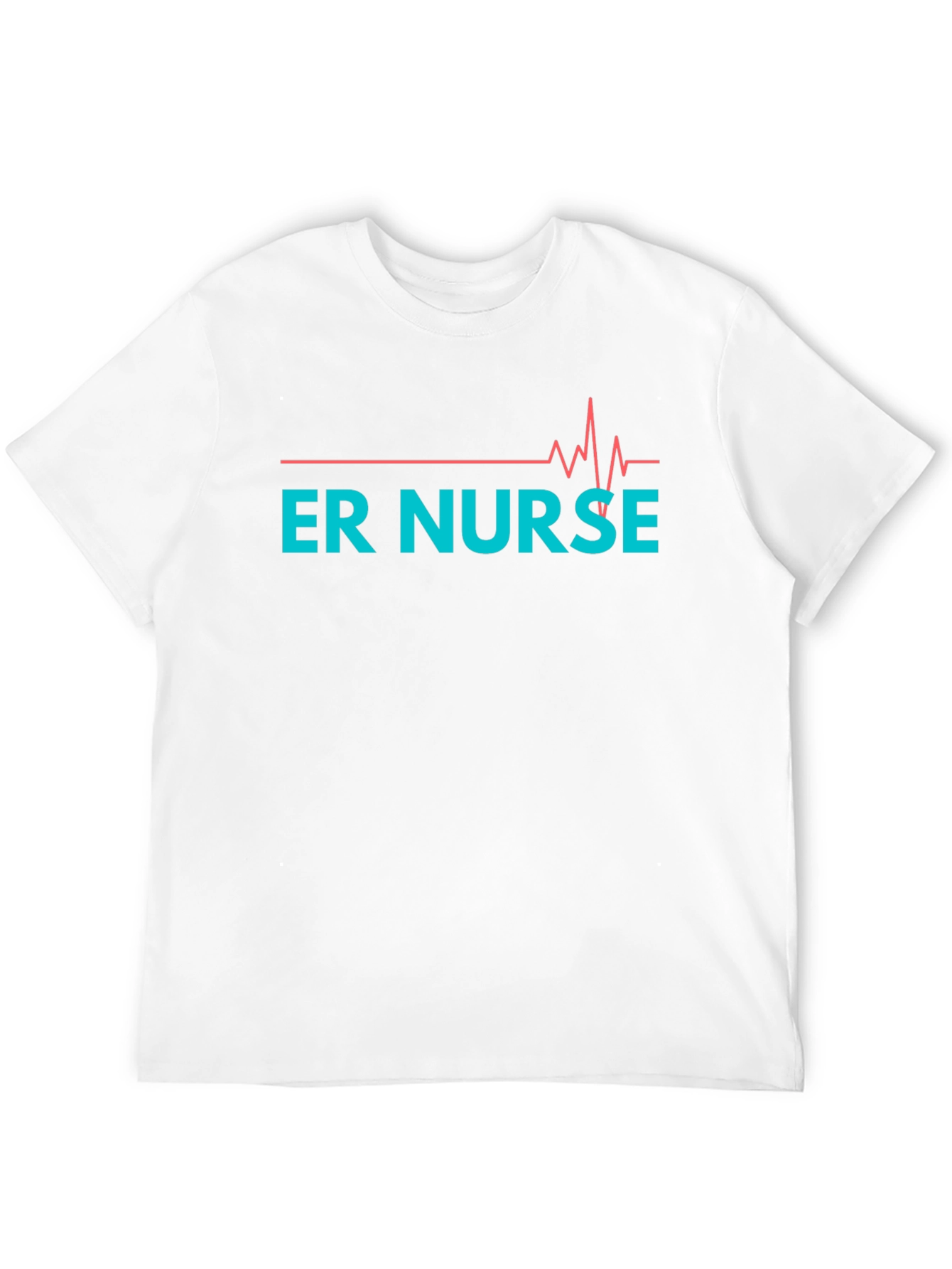 ER Nurse Graphic T-Shirt - Heartbeat Design