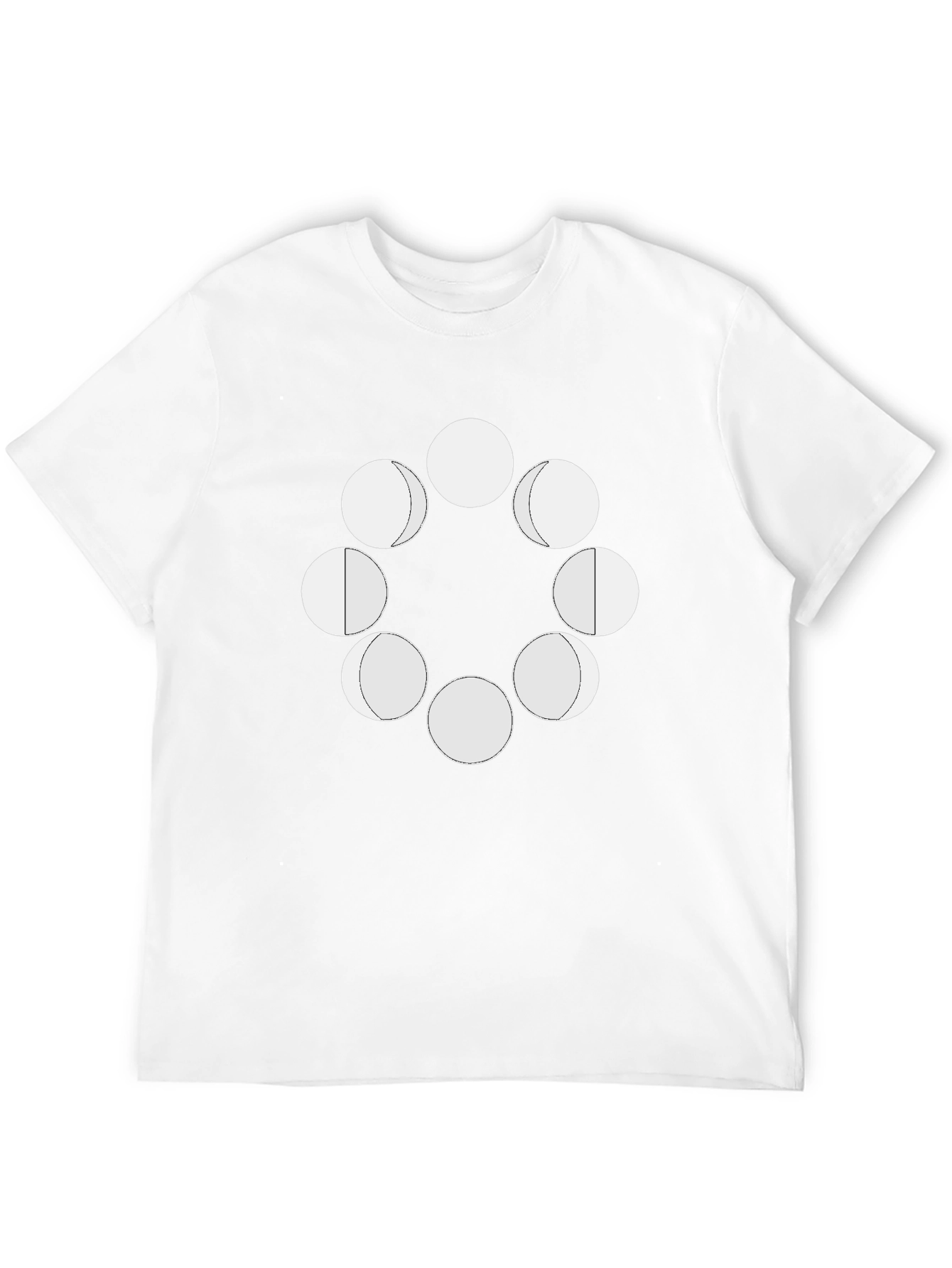 Lunar Cycle Graphic Tee - Black Cotton Comfort