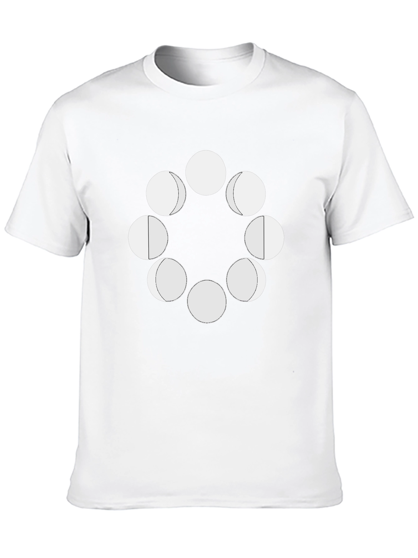Lunar Cycle Graphic Tee - Black Cotton Comfort